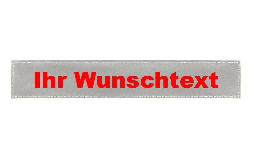 MEIERmed® Reflexschild AEROcase® Rucksack EPLC und Wunschtext | Maße: 29 x 4 cm | Farbe: Silber