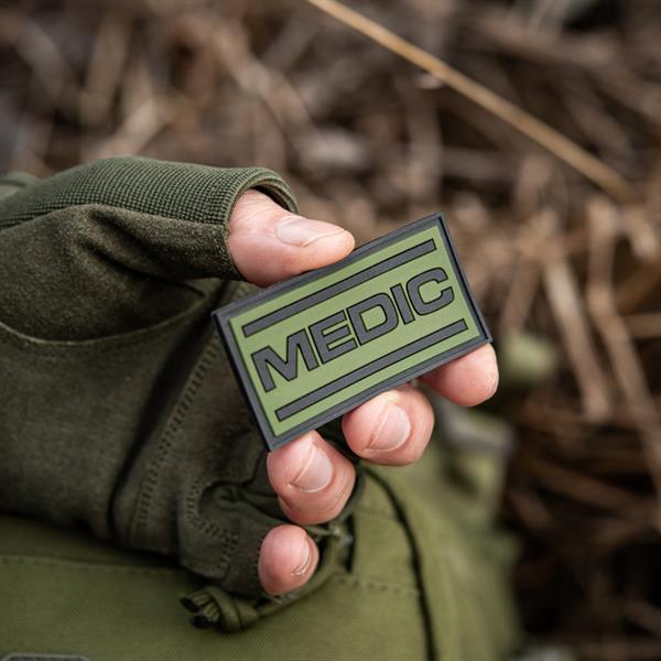 M-TAC® 3D Rubberpatch |  MEDIC | Abmessung: 7 x 3,5 cm | Farbe: Black / Oliv