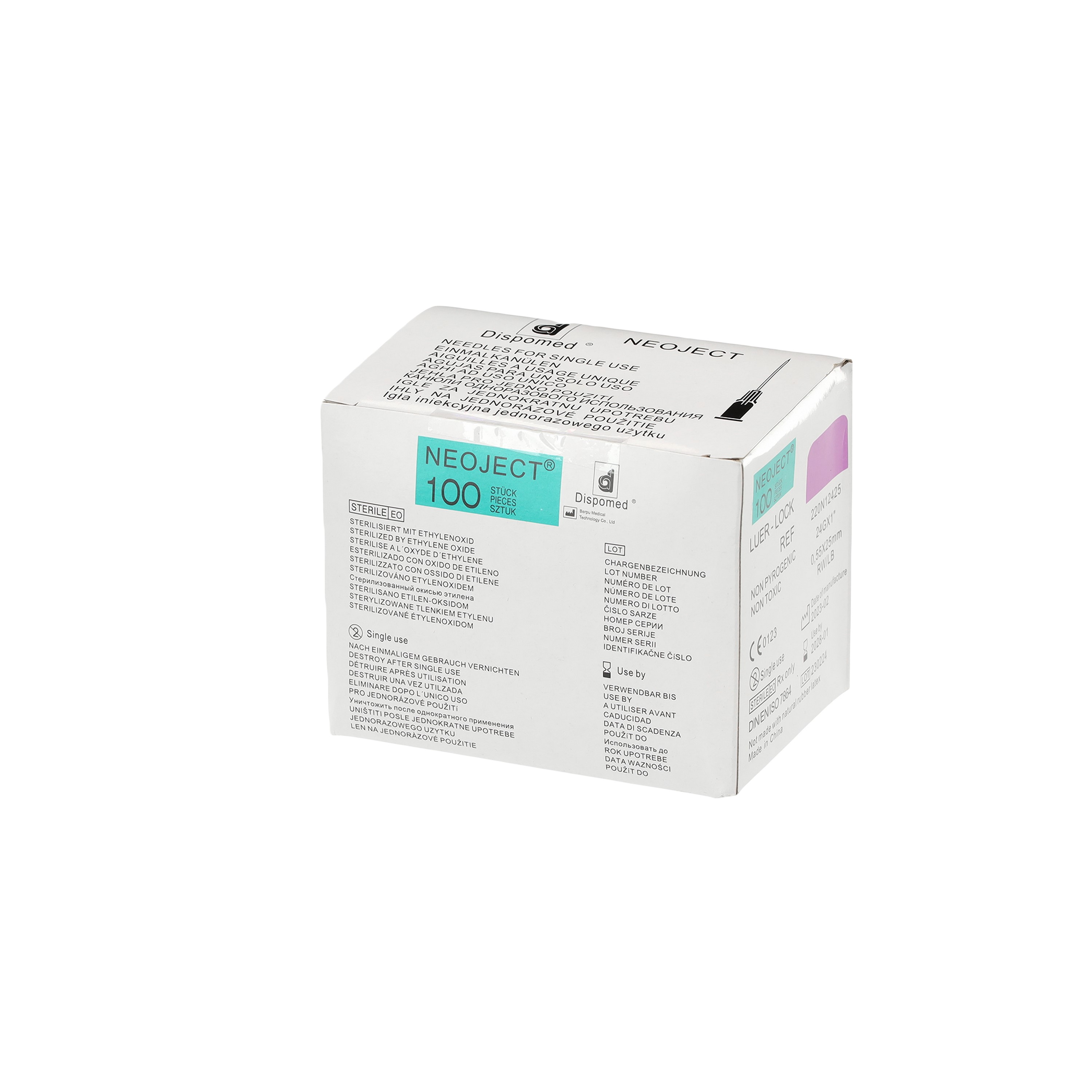 Dispomed® Neoject® Standard Kanülen Nr. 17 / 24G | Farbe: Rosa | Packung á 100 Stück