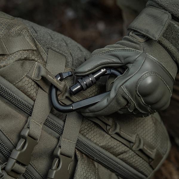 M-TAC® Trapezkarabiner aus legierter Stahl | 20,45 kN | Reißlast: 2000 kg | Farbe: Black