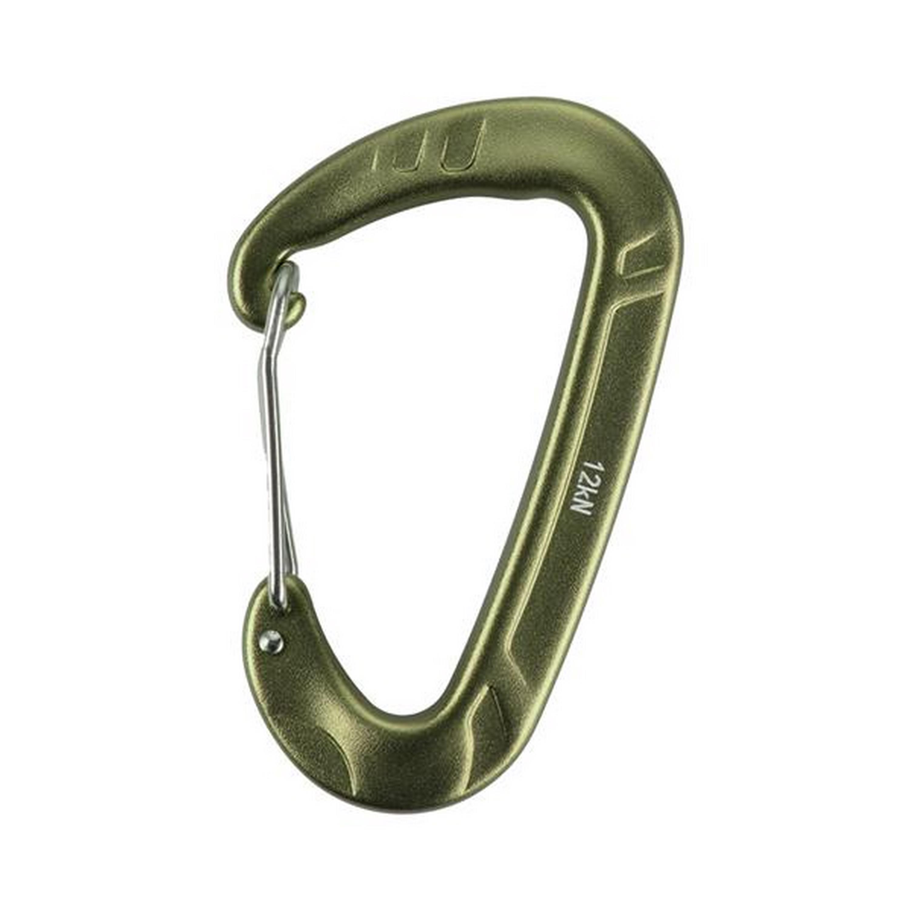 M-TAC® Karabiner in D-Form aus Aluminium | 12 kN | Typ 2 | Farbe: Army Green