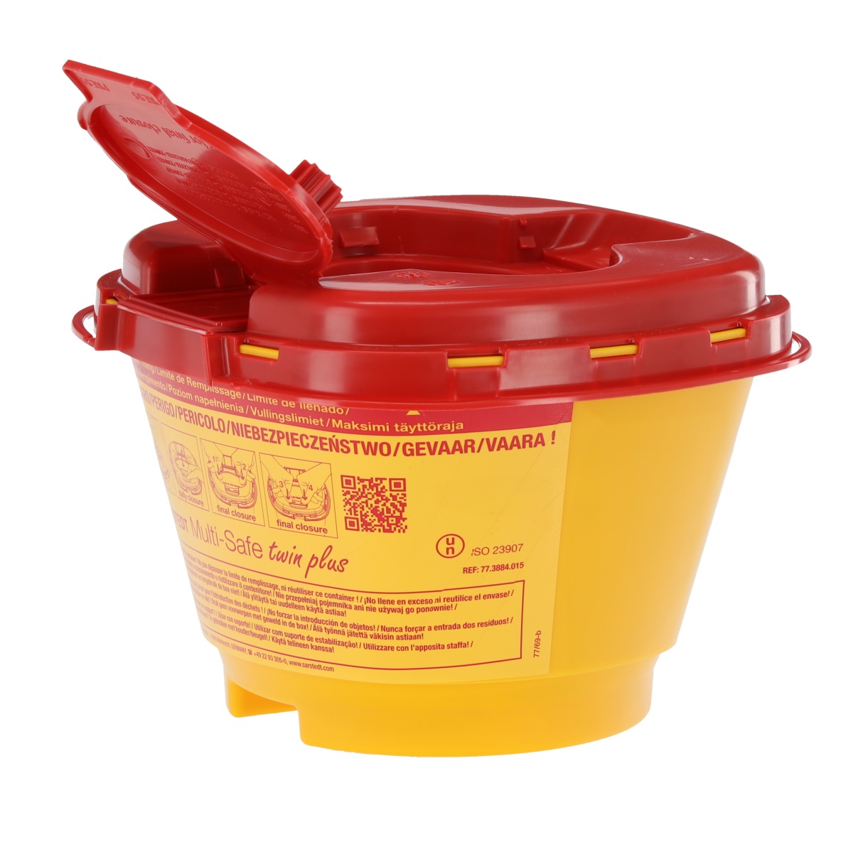 Sarstedt Multi-Safe twin plus 1500 Kanülen-Entsorgungsbox / Kanülenabwurfbox | Volumen: 1,5 Liter