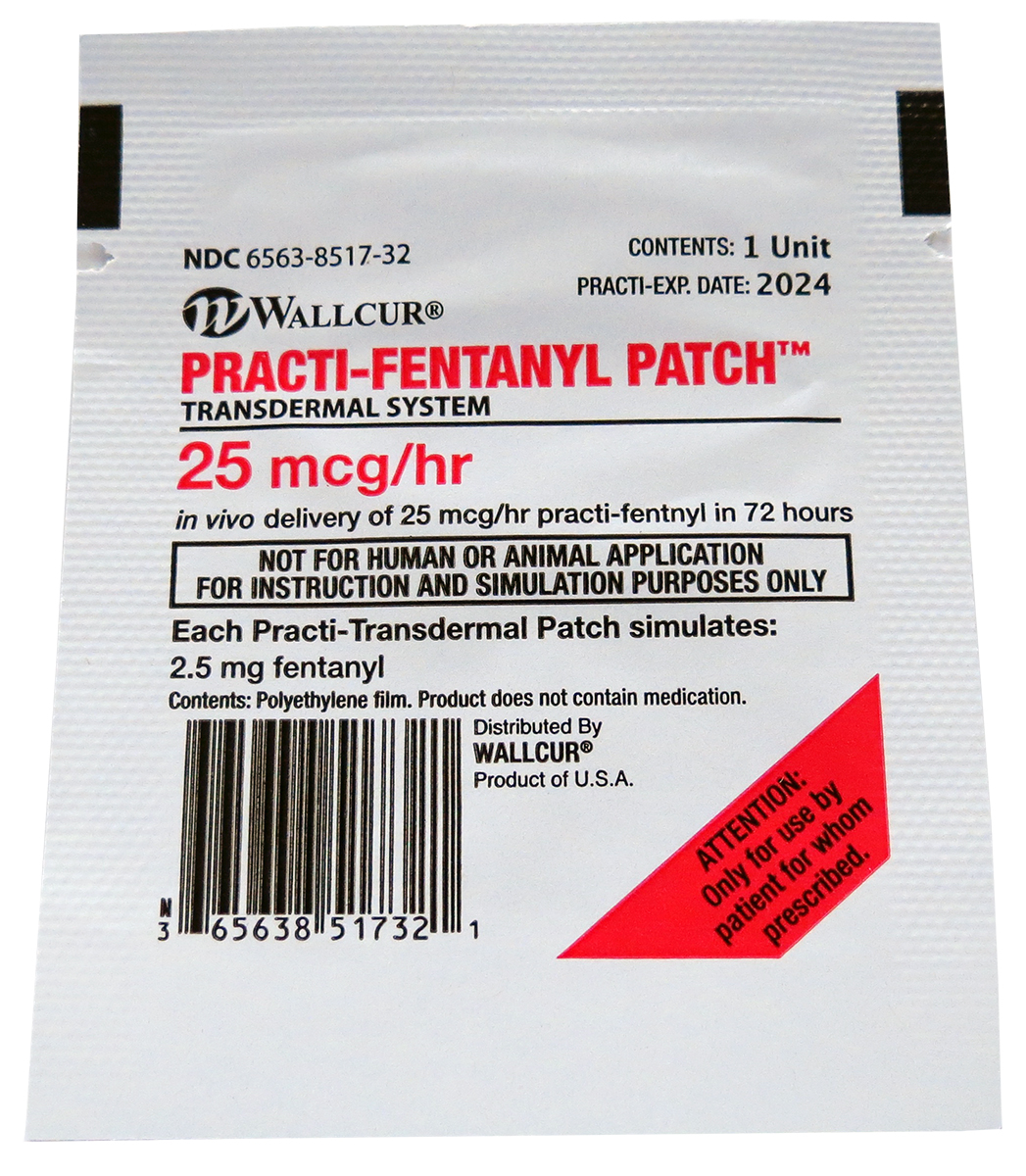 Wallcur LLC® Practi-Fentanyl Patch™| Übungsmedikament | Packung á 100 Stück