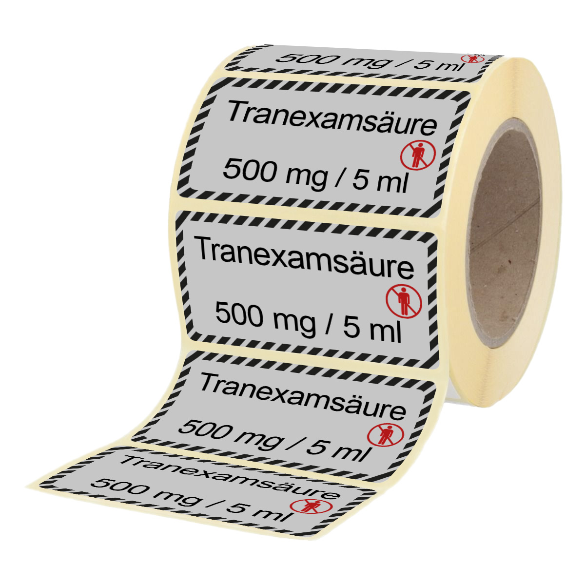 Übungsmedikamente® Tranexamsäure 500 mg / 5 ml - Etiketten für Brechampullen 100 Etiketten