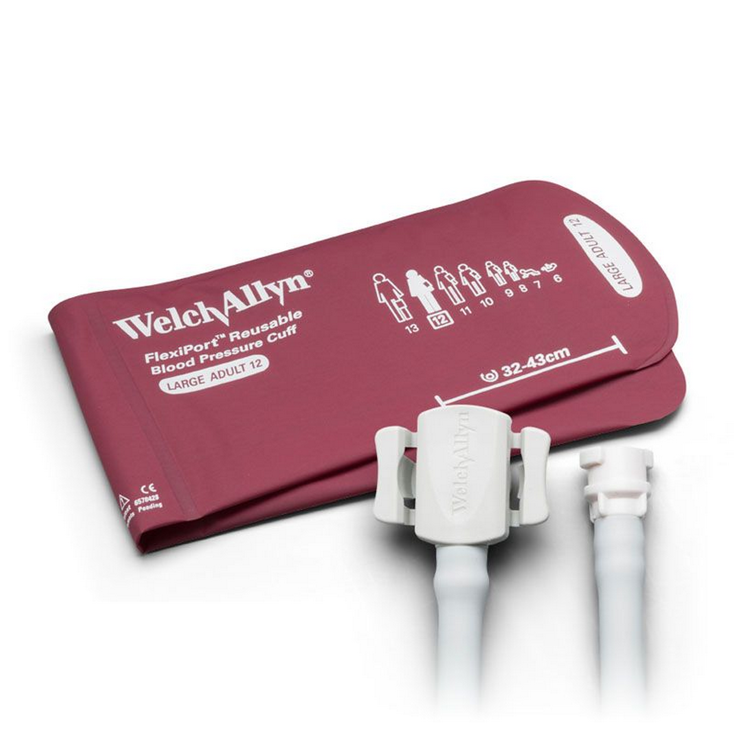 WelchAllyn® FlexiPort® Mehrweg Manschette Einschlauch | MQ Anschluss | Größe: 12 / Erwachsene groß