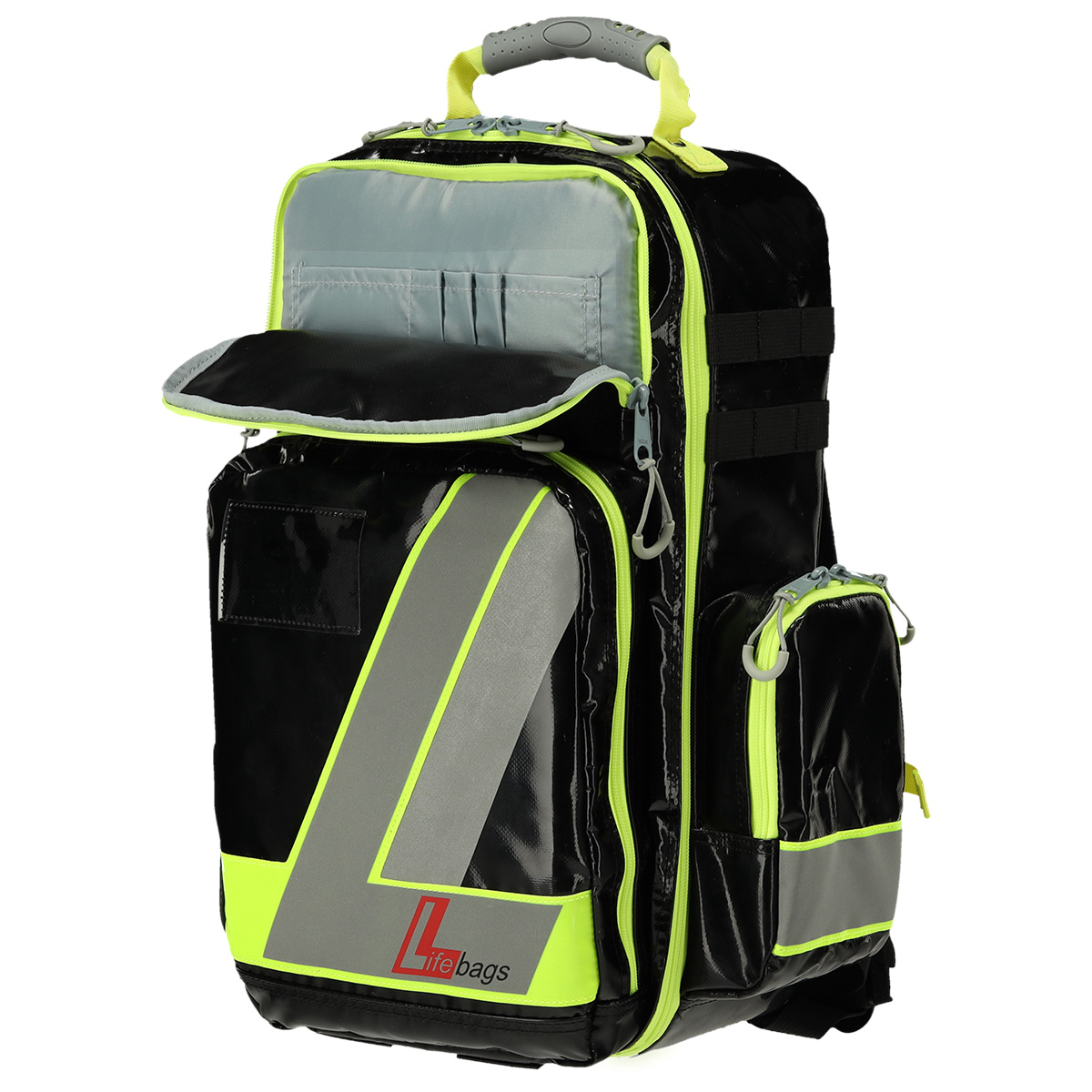 LifeBags® Notfallrucksack Large aus BagsTEX-Plane | Farbe: Schwarz