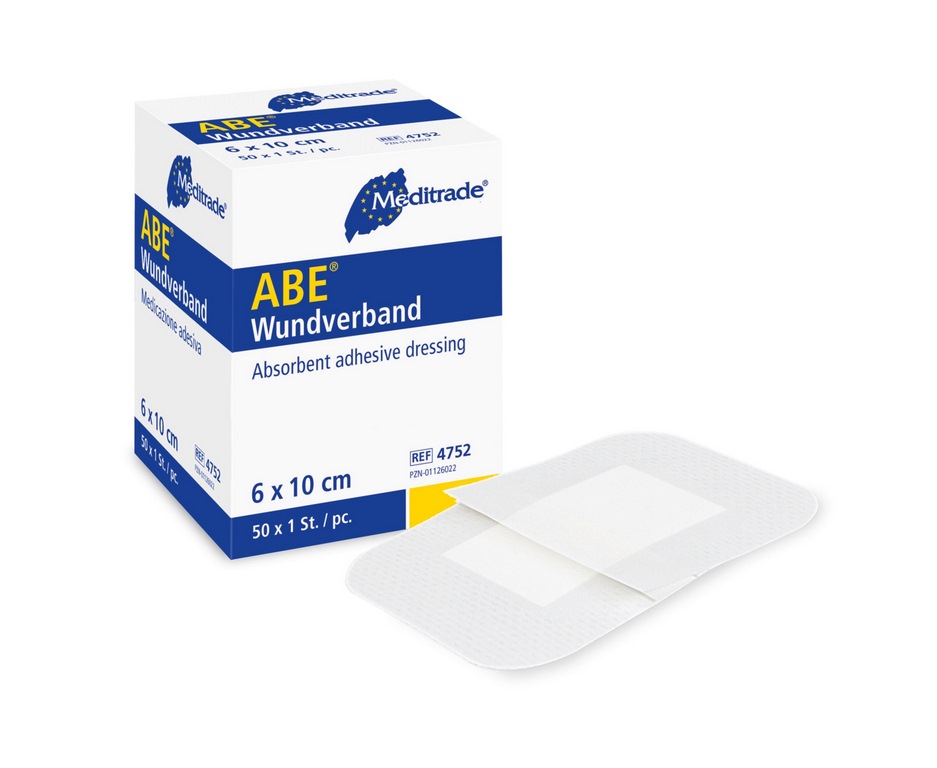 ABE® steriler Wundverband | Größe: 7 cm x 5 cm | Packung á 100 Stück