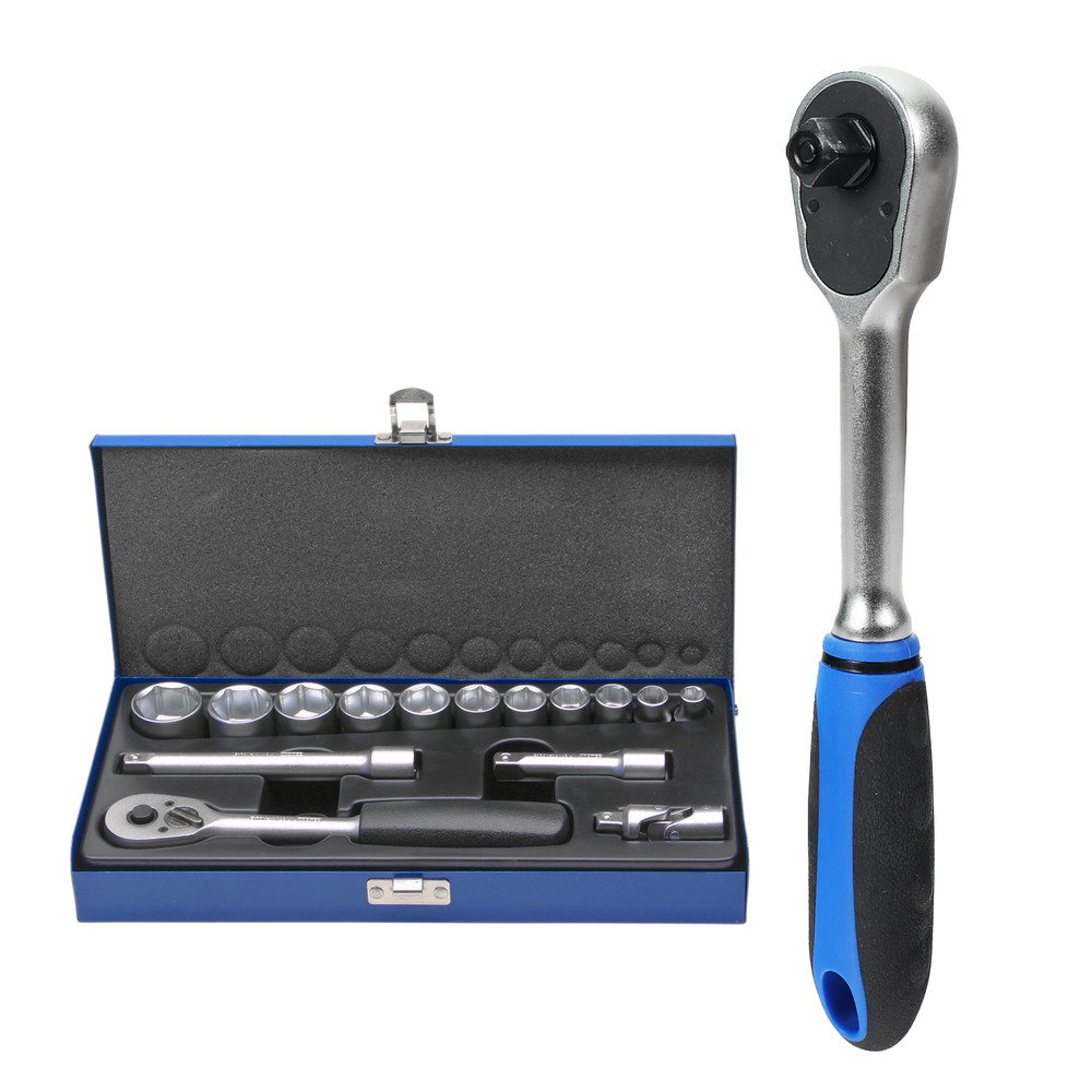 Dönges® Steckschlüsseleinsatz 3/8" | 15-teilig | Farbe: Blau