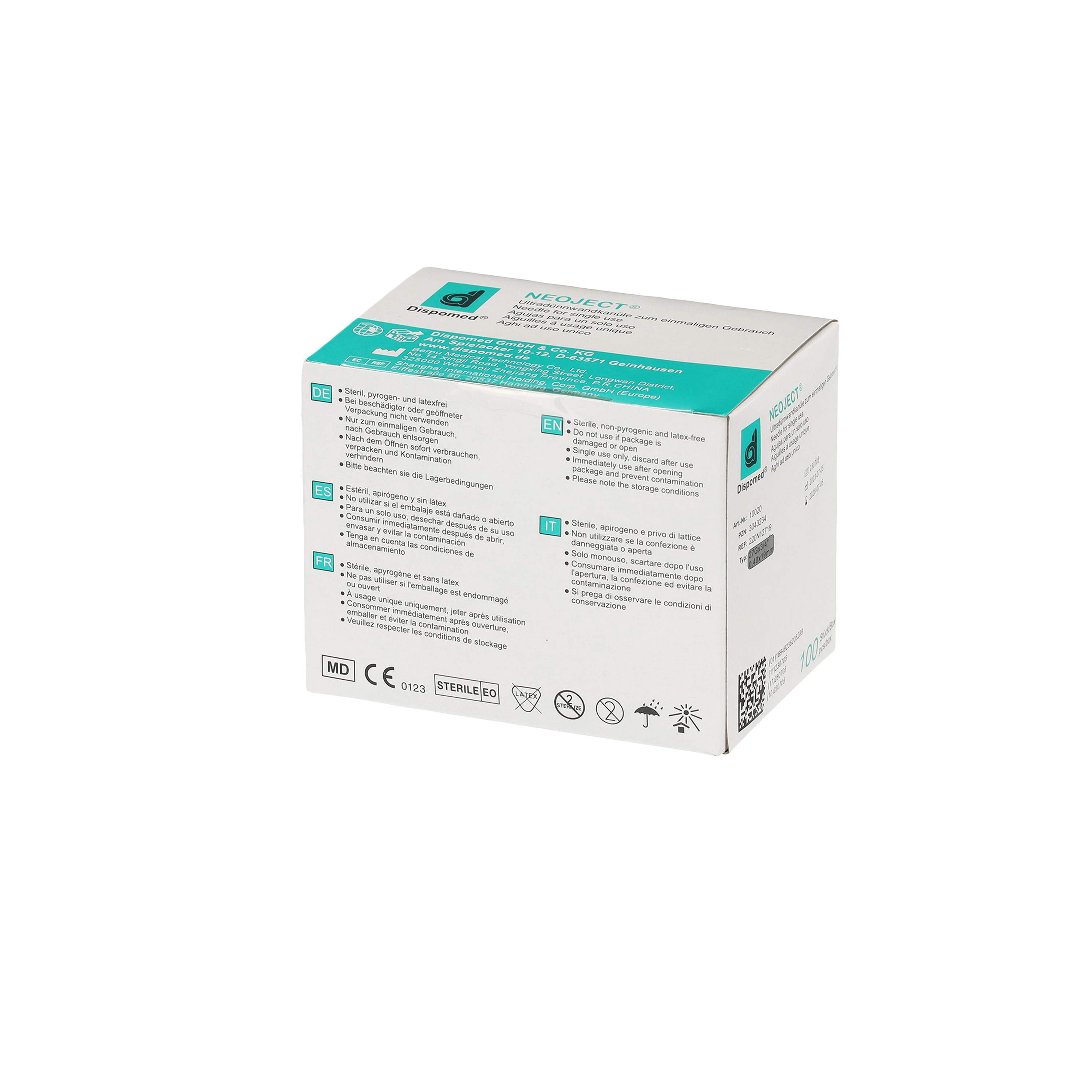Dispomed® Neoject® Standard Kanülen Nr. 20 / 27G | Farbe: Grau | Packung á 100 Stück