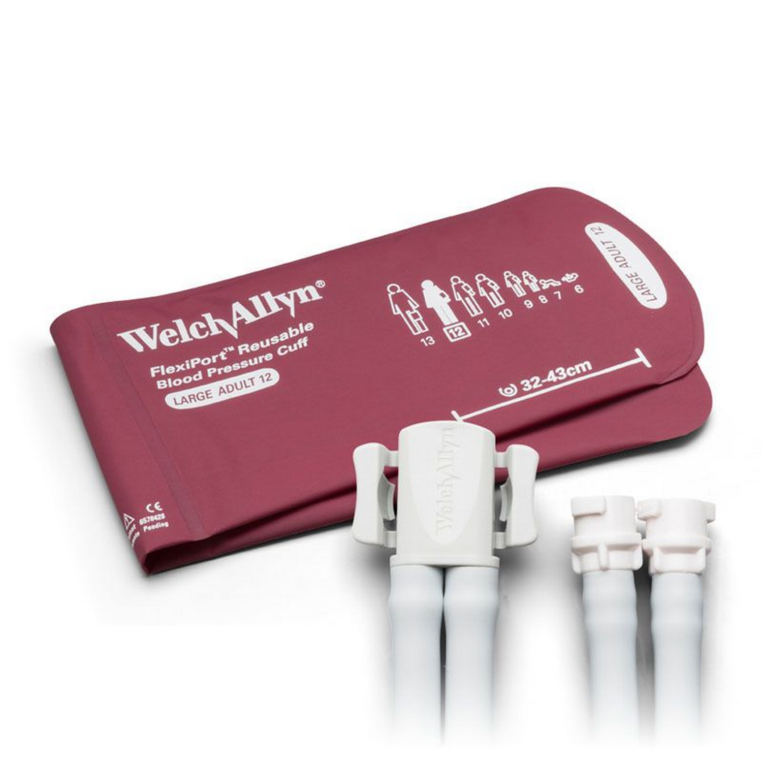 WelchAllyn® FlexiPort® Mehrweg Manschette Zweischlauch | MQ Anschluss | Größe: 12 / Erwachsene groß