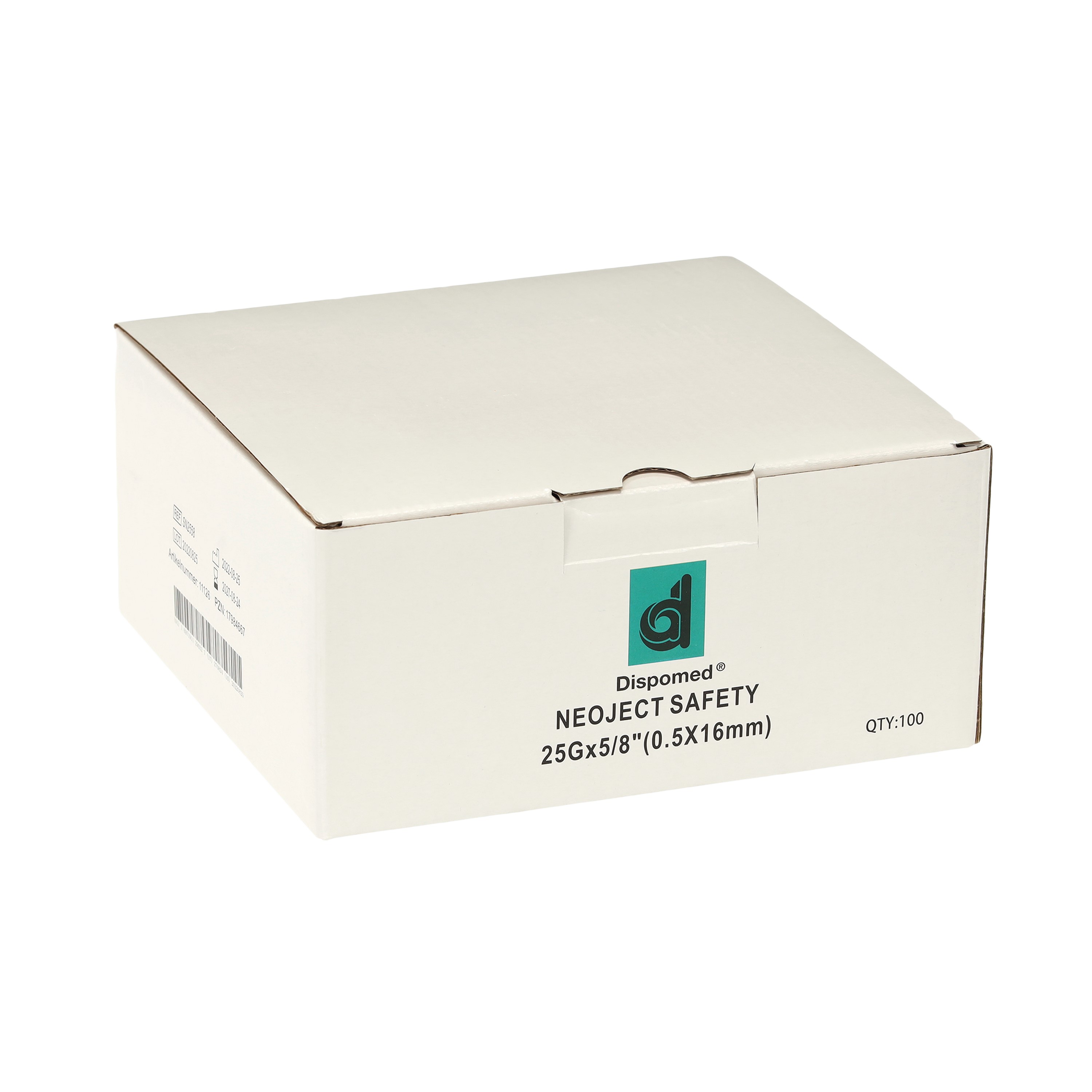 Dispomed® Neoject® Safety Kanülen 25G / 0,50 x 16 mm | Farbe: Orange | Packung á 100 Stück