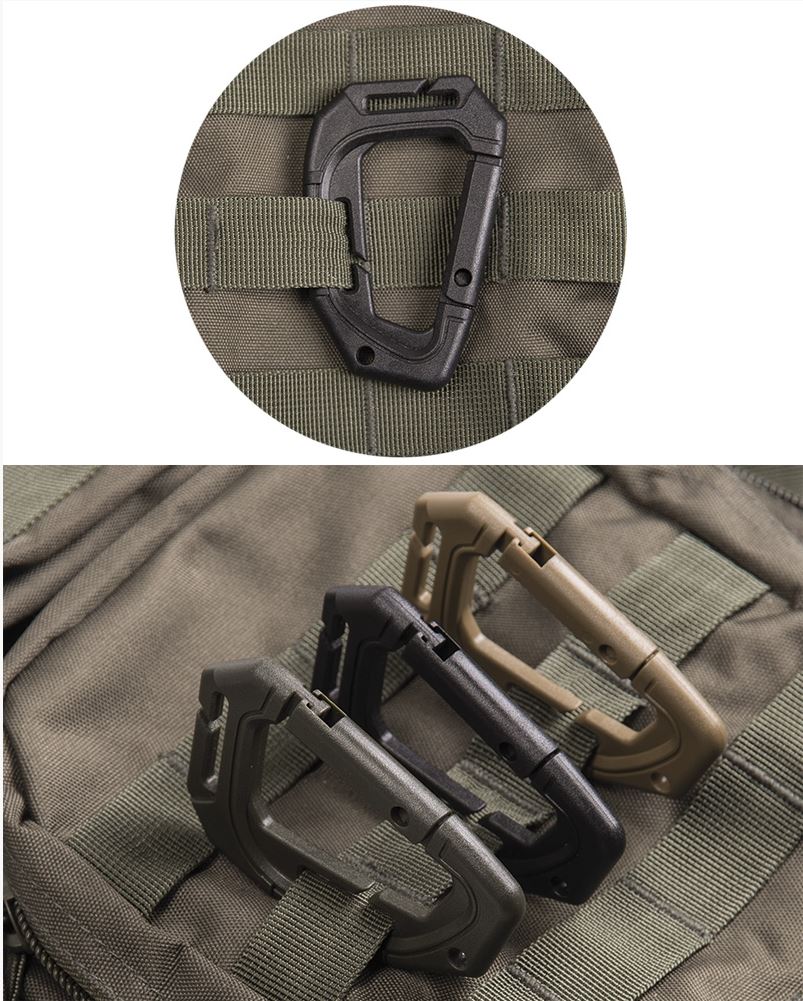 MIL-TEC® tactical Karabiner MOLLE | 2 Stück | Farbe: Oliv