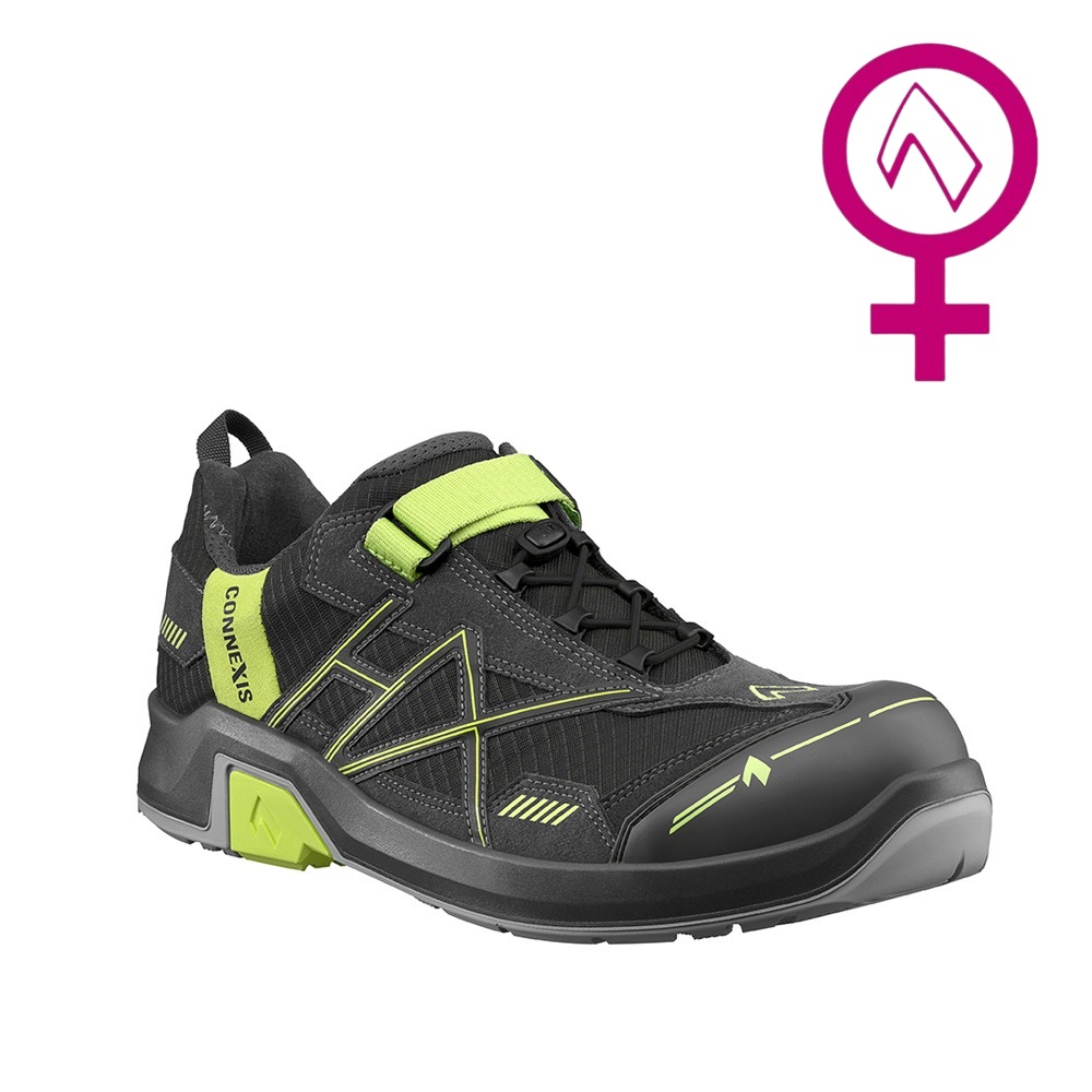 HAIX® CONNEXIS® Safety T WS S1P LOW Arbeitsschuh | Farbe: Grey / Citrus | Größe: 35 / UK 3.0