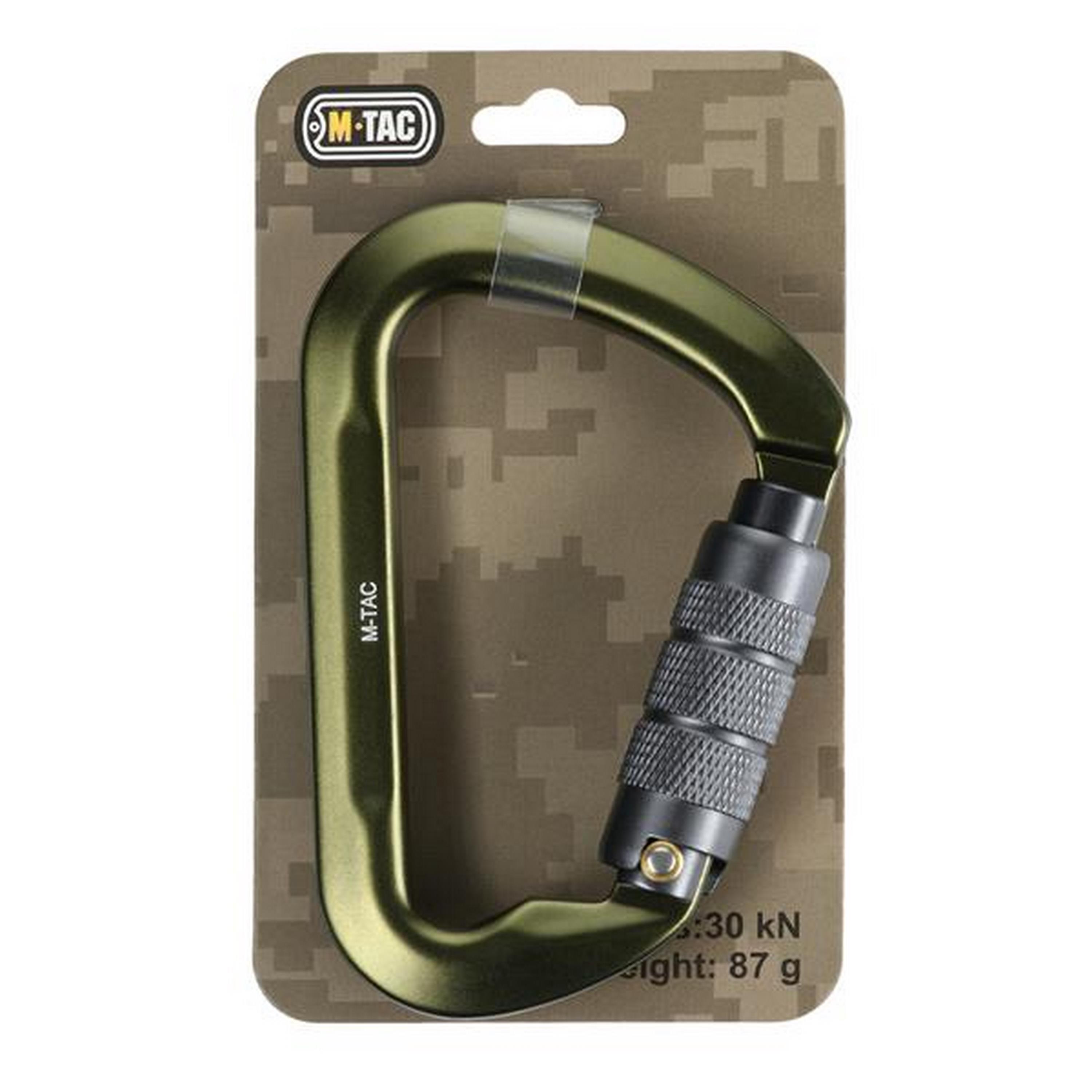M-TAC® Karabiner mit Keylock-Bajonettverschluss | 30 kN | Farbe: Army Green