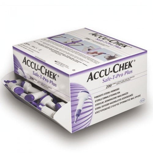 ROCHE Accu-Chek® Safe-T-Pro Plus Stechhilfe | Packung mit 200 Stück