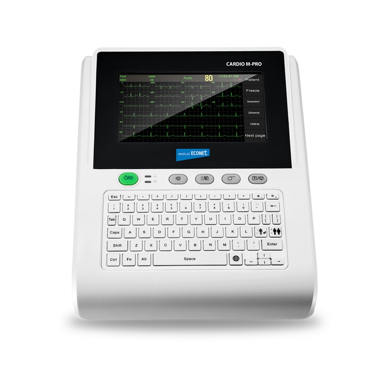 medical ECONET Cardio M-PRO 12-Kanal Ruhe-EKG mit 8" LCD Farb-Touchscreen