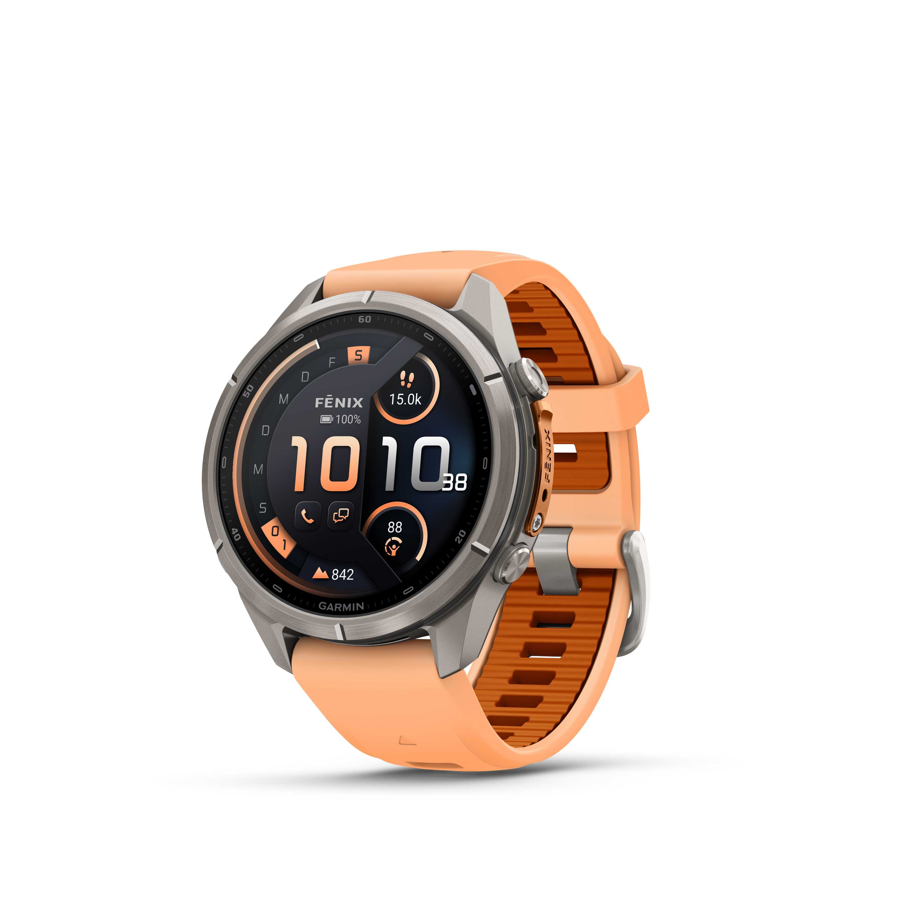 GARMIN® fenix® 9 Pro inReach® - 43 mm | Multisport-Smartwatch | Shell Pink / Autumn Orange