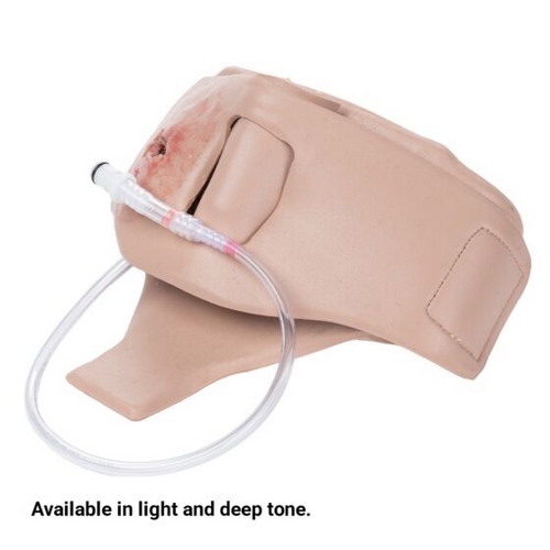 North American Rescue® SMRT Surgical Airway Task Trainer mit Schussverletzung | Hautton: Dunkel