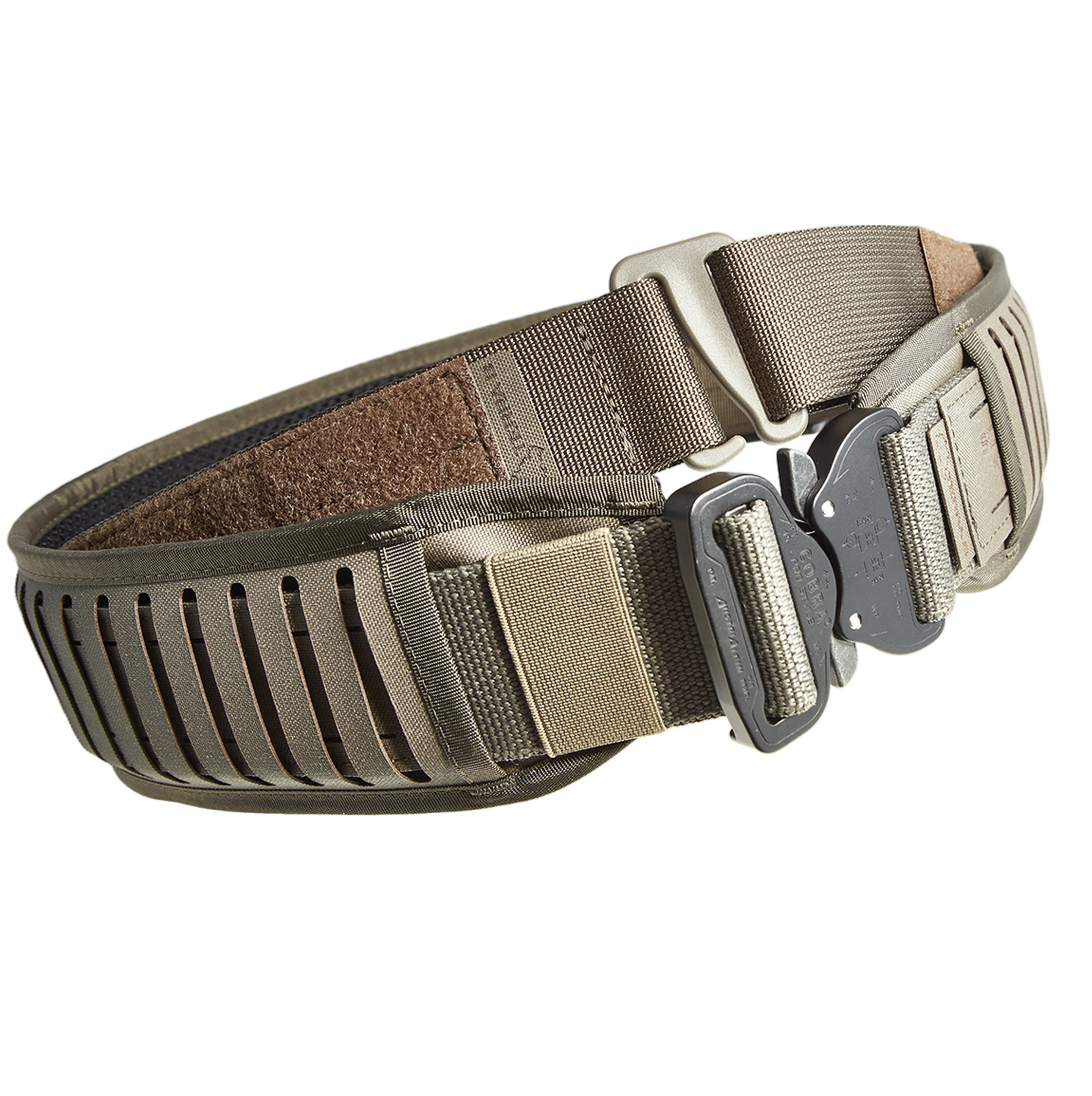 TERRA B® Belt Set 3-Komponenten-Gürtelsystem | Farbe: Olive | Bundmass: 108 - 120 cm