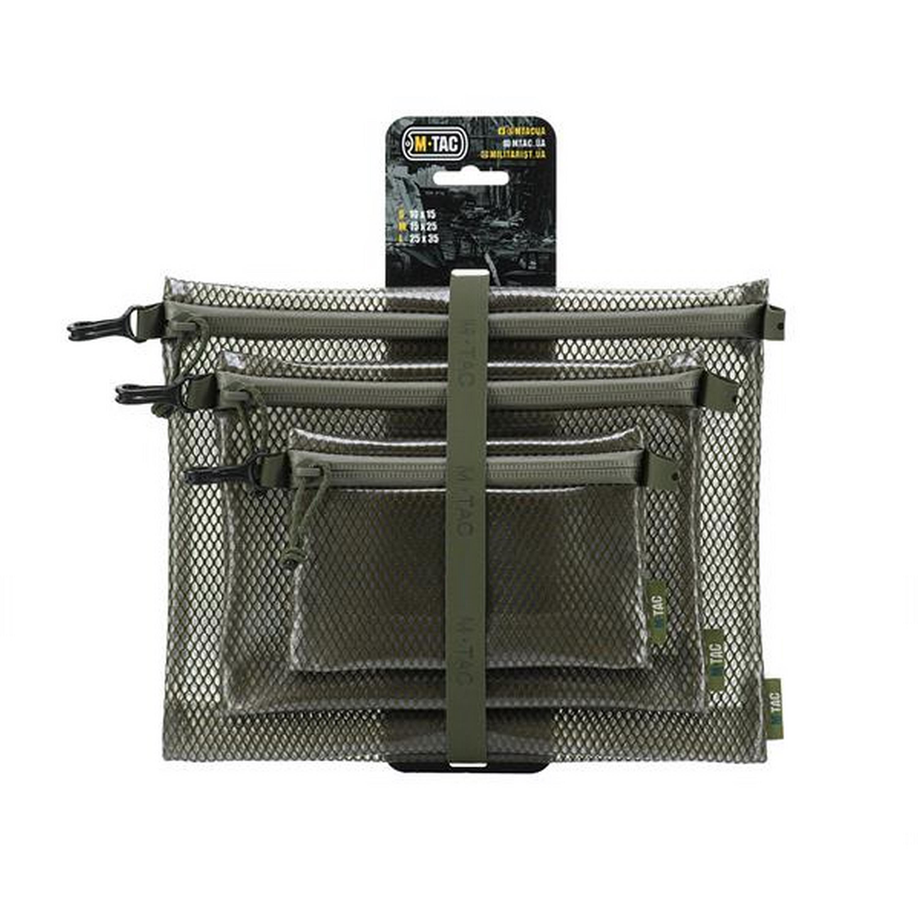 M-TAC® Elite Organizer Set mit Reißverschlusstaschen | 3-teilig | Farbe: Ranger Green