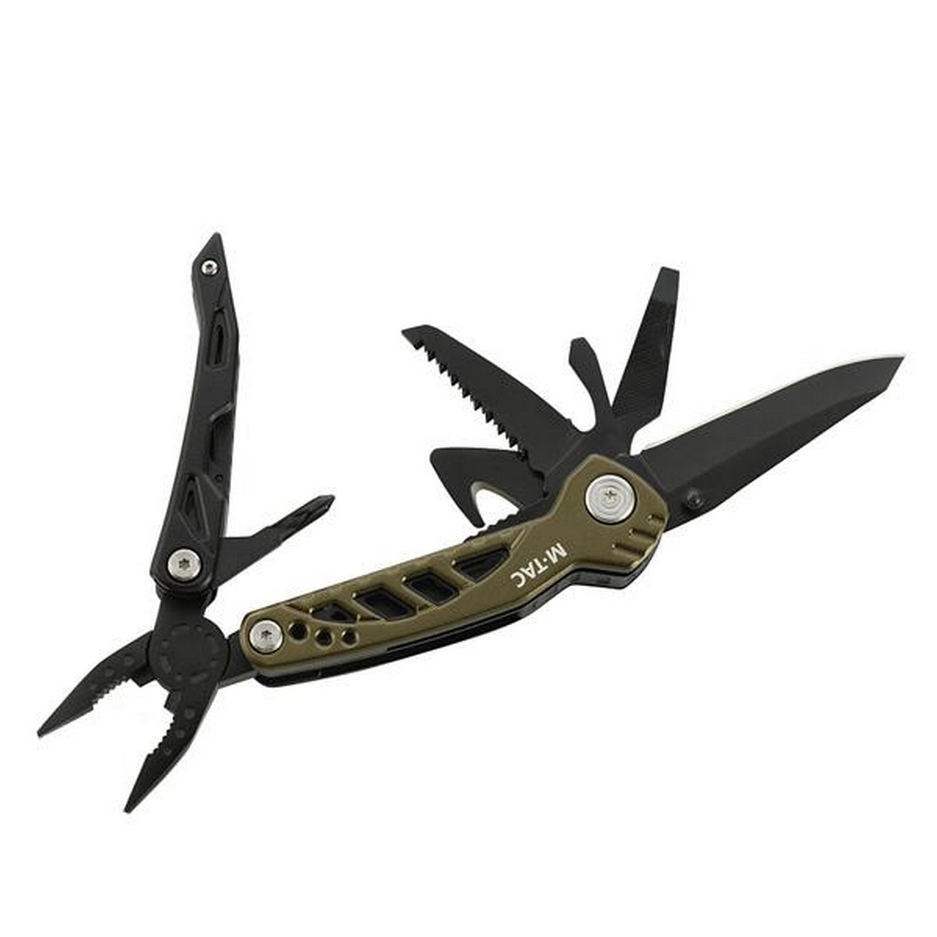 M-TAC® Kompaktes Multitool aus Edelstahl | Typ 2 | Farbe: Green / Black