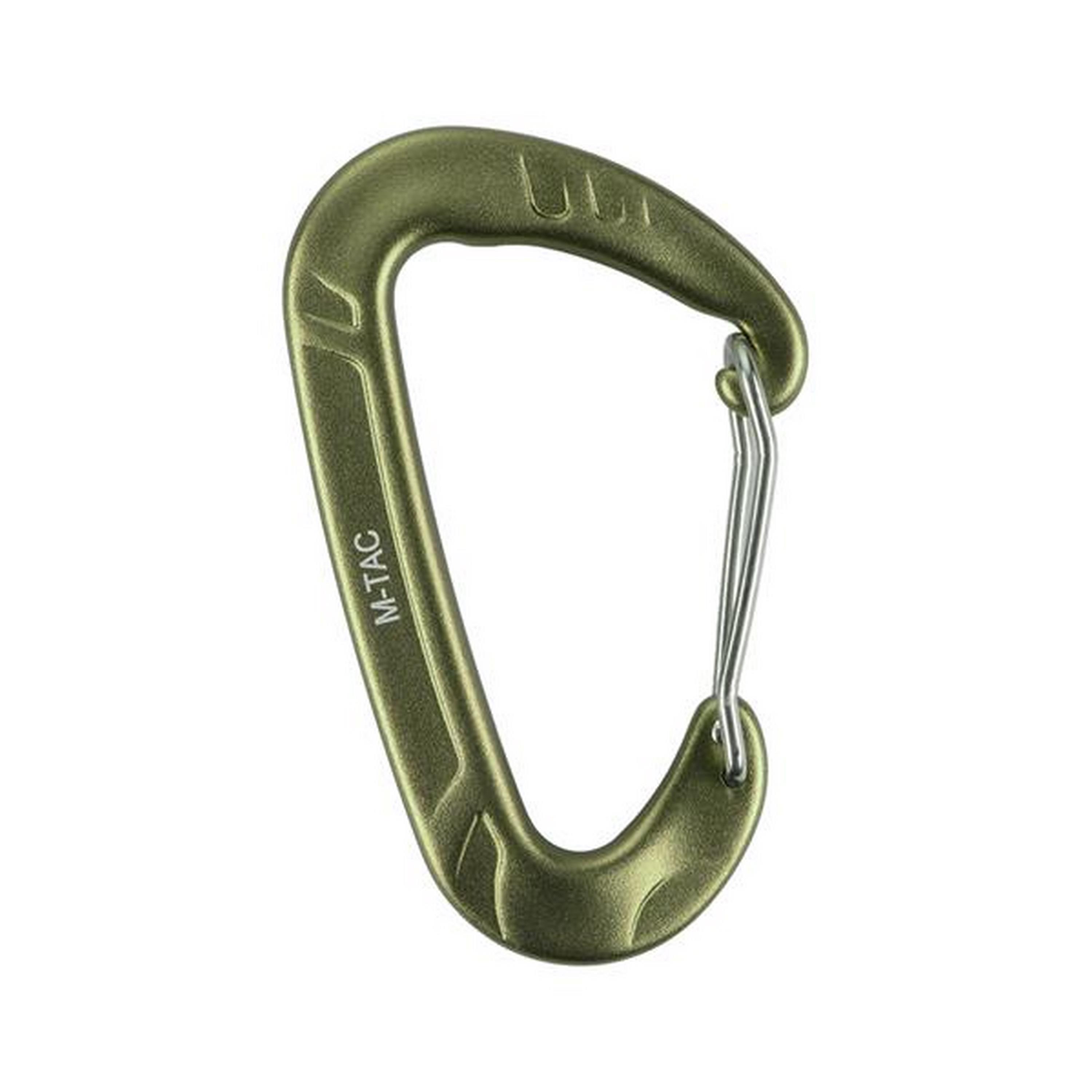 M-TAC® Karabiner in D-Form aus Aluminium | 12 kN | Typ 2 | Farbe: Army Green