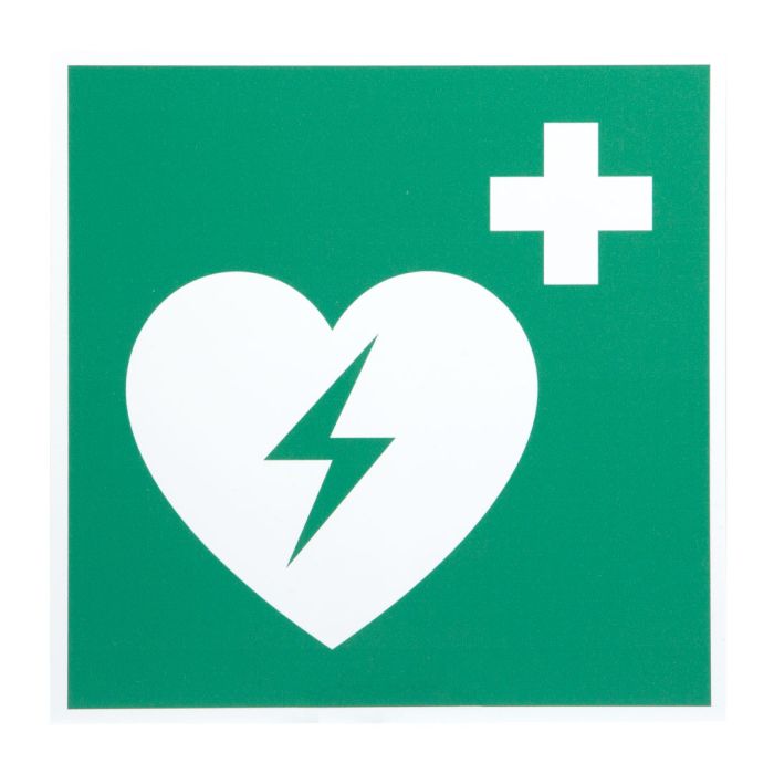 aluderm+® Rettungszeichen AED | Maße: 20 x 20 cm