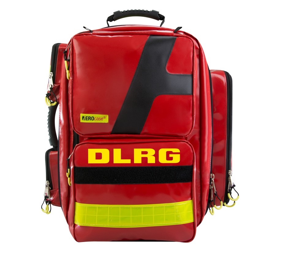 DLRG AEROcase® Notfallrucksack XL | AEROtex®-Plan | Farbe: Rot