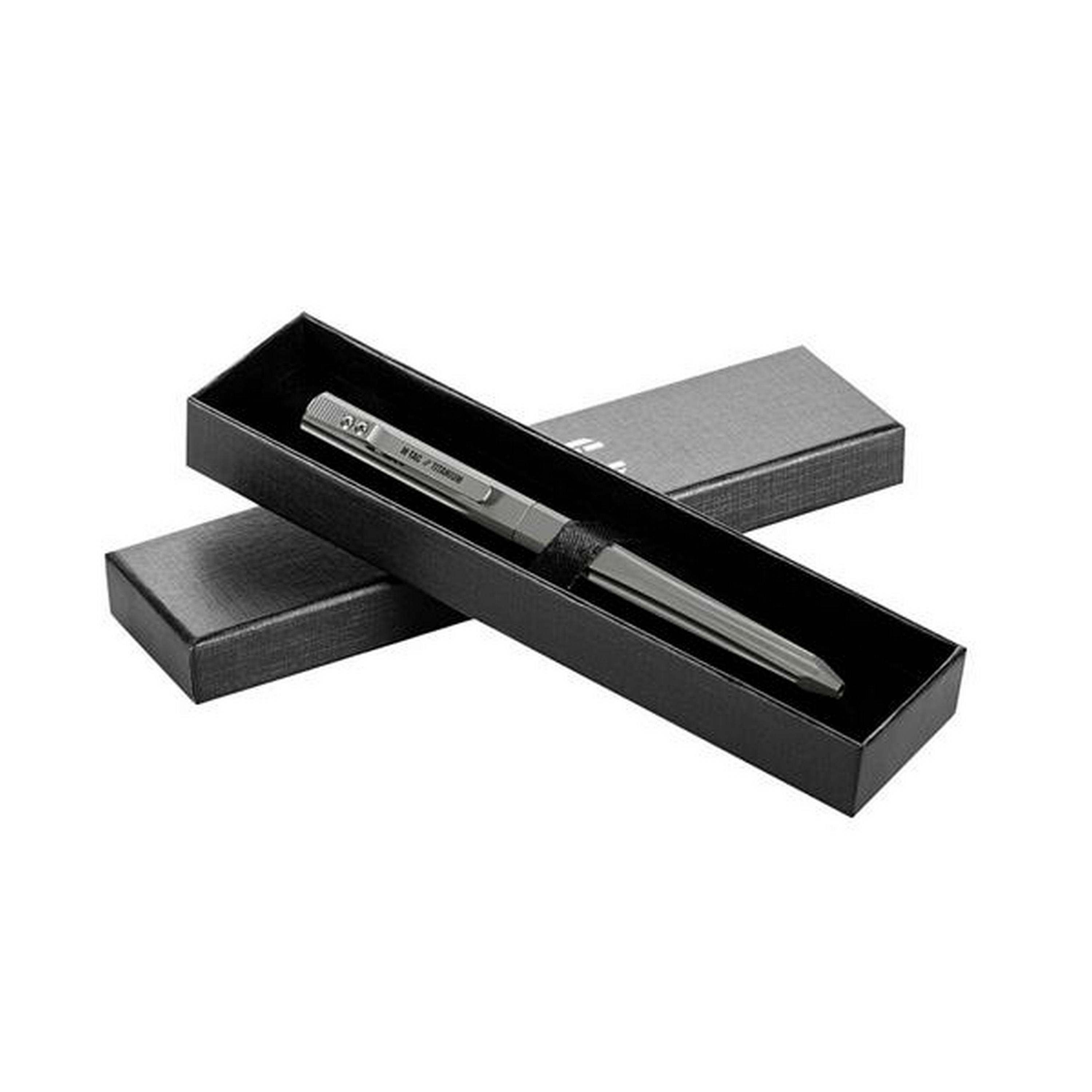 M-TAC® Tactical Pen / Titan Kugelschreiber mit Metallmine und Clip | Typ: 6 | Farbe: Silbergrau