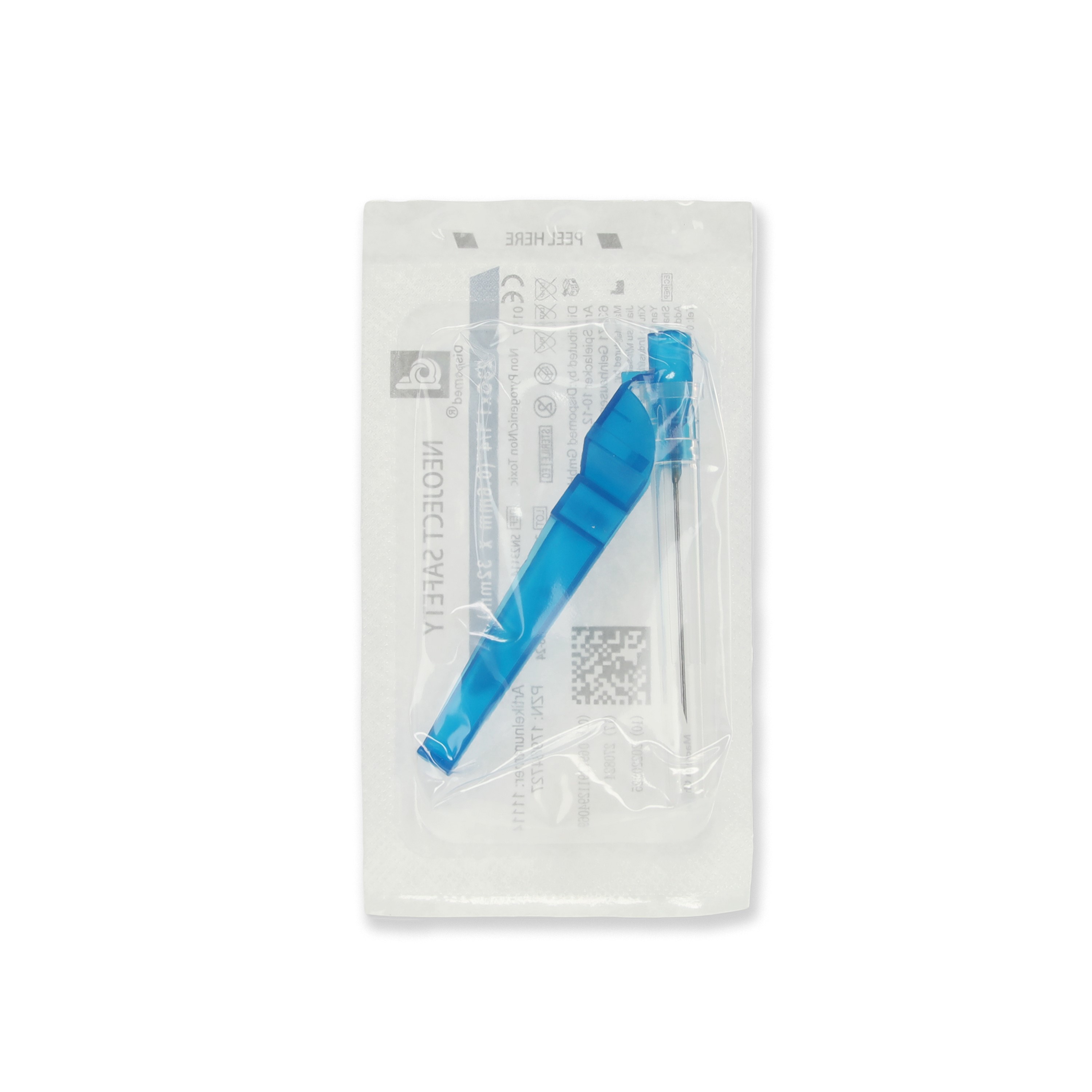 Dispomed® Neoject® Safety Kanülen 23G / 0,60 x 32 mm | Farbe: Blau | Packung á 100 Stück
