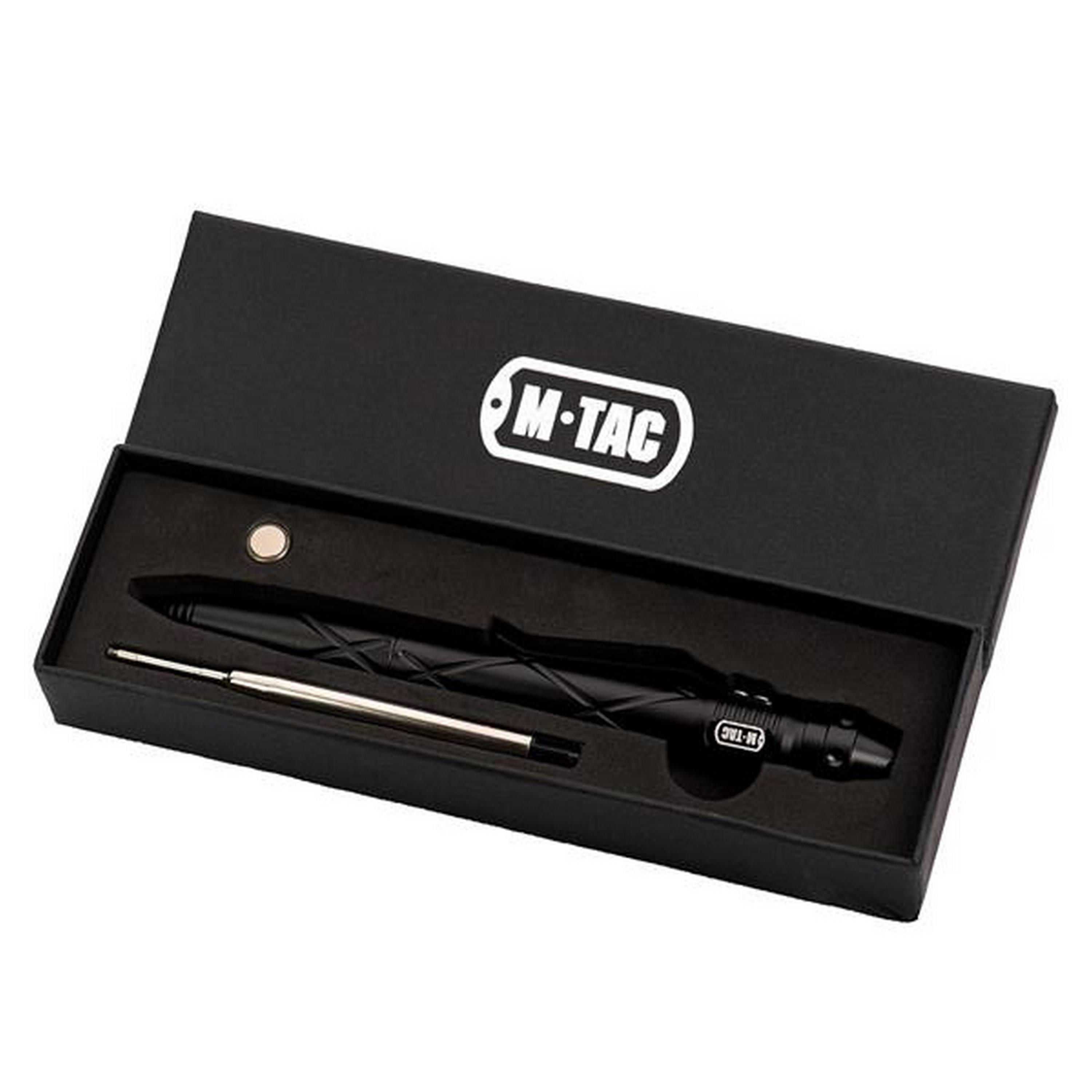 M-TAC® Taktischer Kugelschreiber mit Taschenlampe und Glasbrecher TP-93 | Farbe: Black