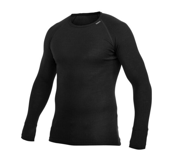Woolpower® Crewneck LITE Thermoshirt aus Merinowolle | Farbe: Schwarz | Größe: L