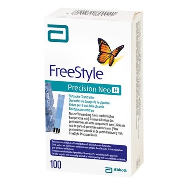 Abbott FreeStyle Precision™ Blutzucker-Teststreifen | NEO H | Packung mit 100 Stück