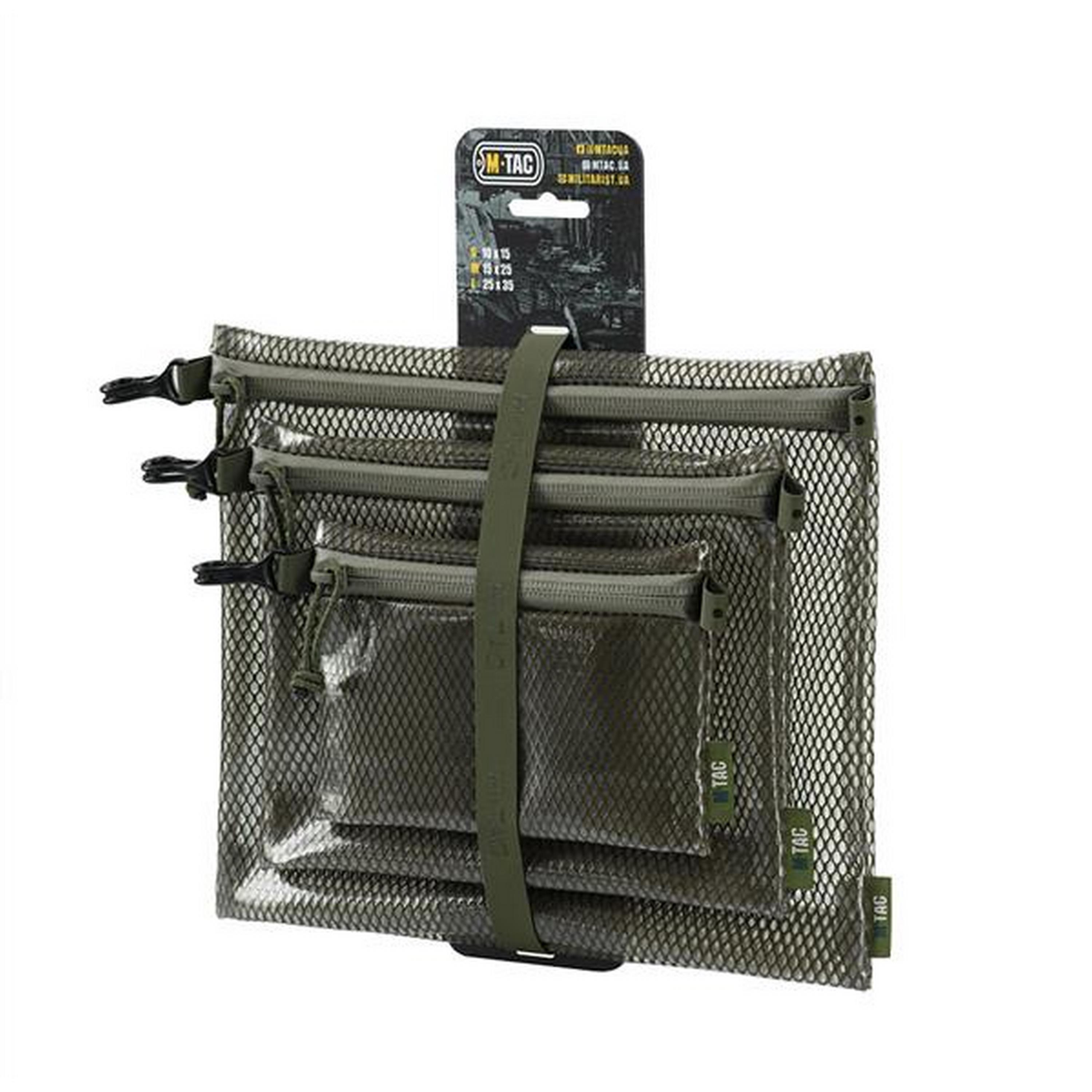 M-TAC® Elite Organizer Set mit Reißverschlusstaschen | 3-teilig | Farbe: Ranger Green