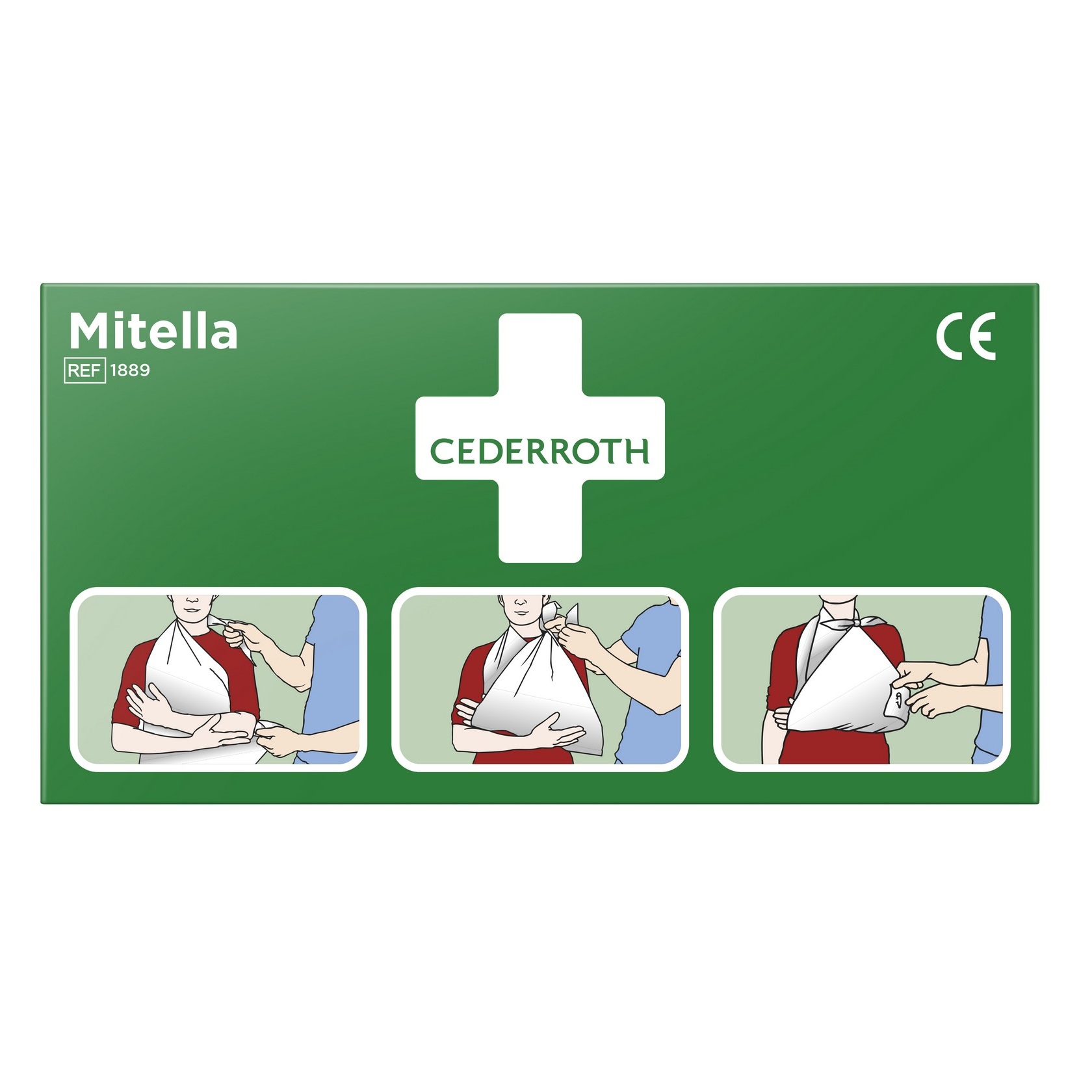 Cederroth® Mitella Armschlinge / Dreiecktuch | Vlies | Farbe: Weiß | Refill á 2 Stück