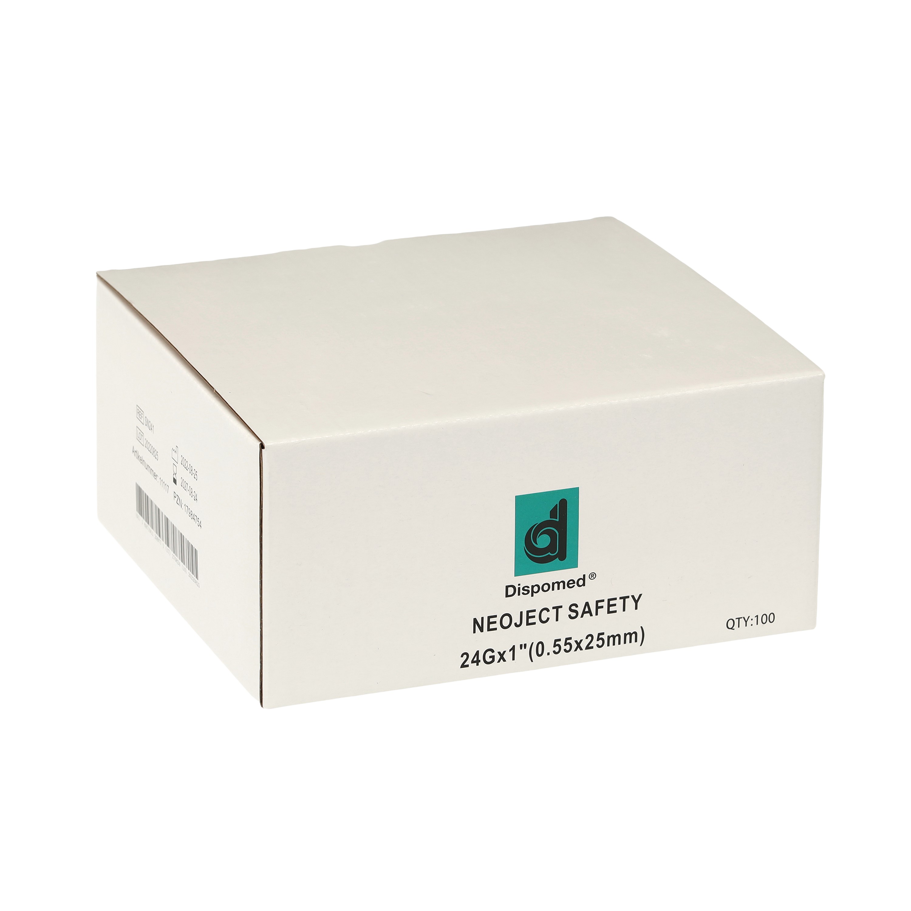 Dispomed® Neoject® Safety Kanülen 24G / 0,55 x 25 mm | Farbe: Rosa | Packung á 100 Stück