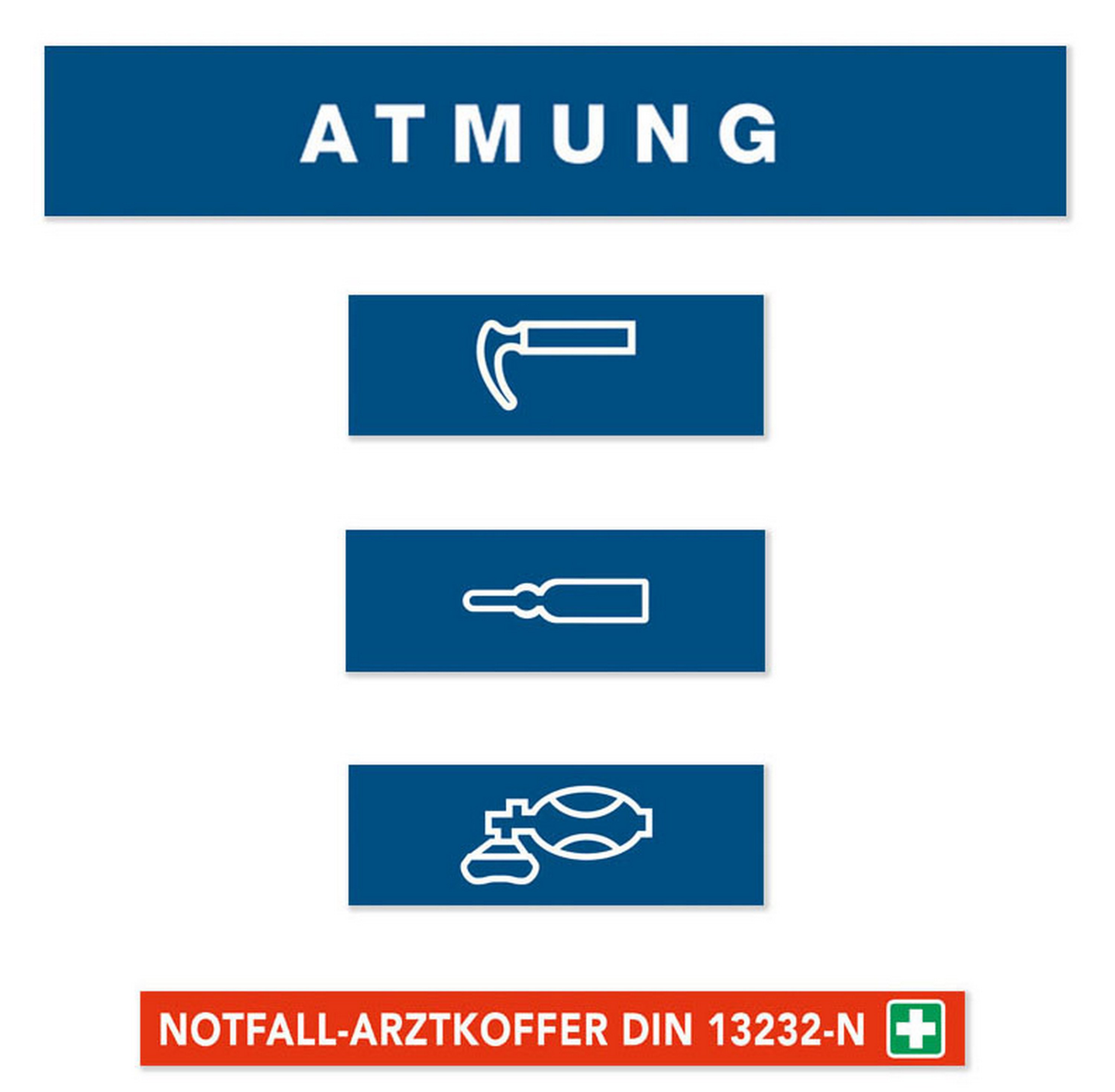 Weinmann Kofferaufkleber Set | Ausführung: Atmung DIN 13232
