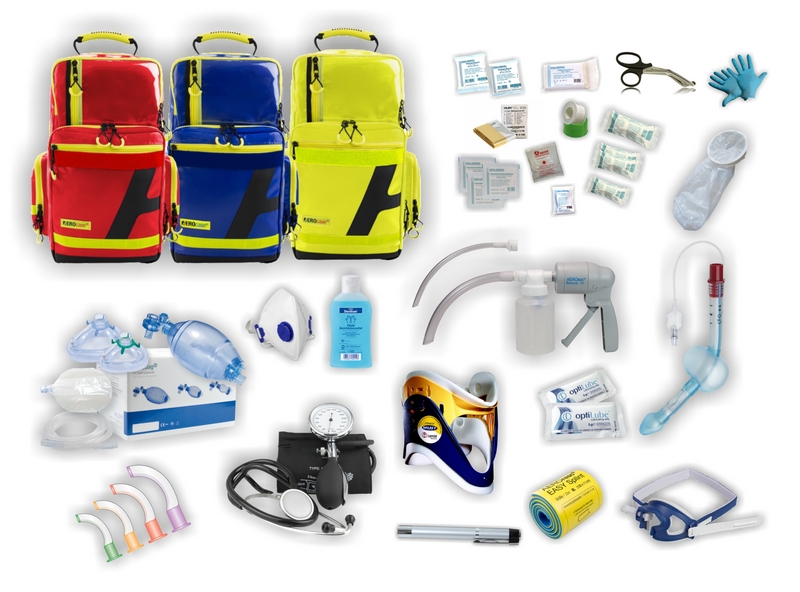 MEIERmed® Notfallrucksack Large | Füllung First Responder M | AEROtex®-Plan | Blau