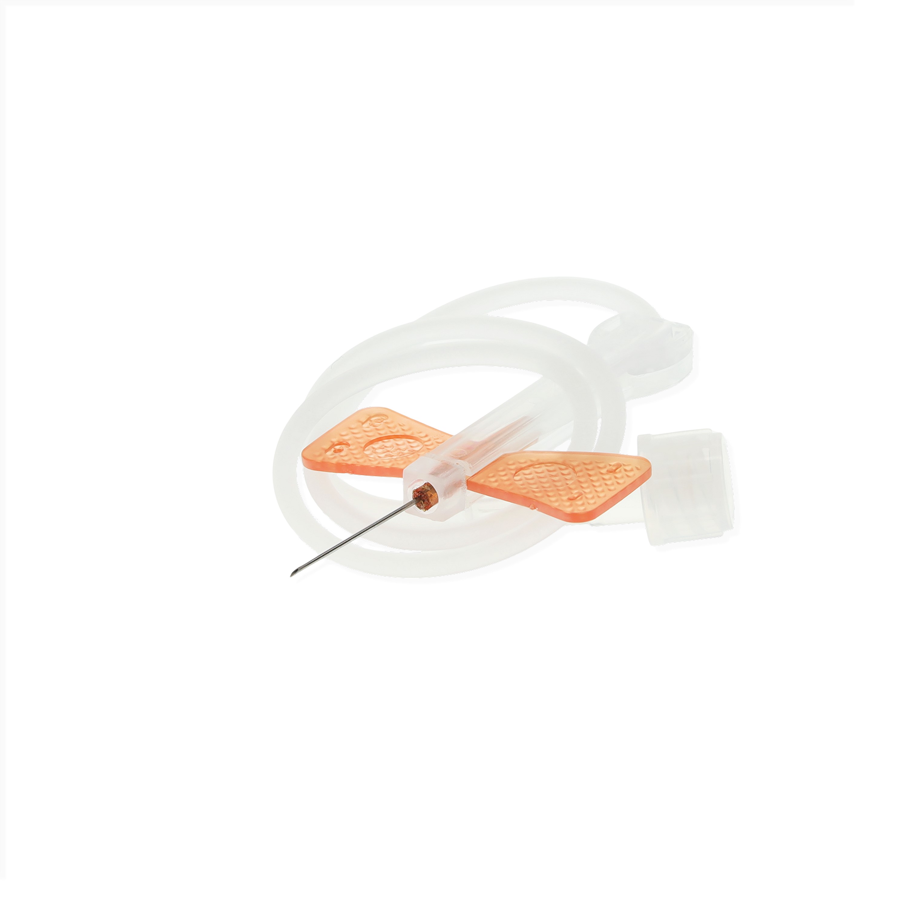 Dispomed® ECOFLO® safety Flügelkanüle 25G / 0,5 x 19 mm | Farbe: Orange | Packung á 1 Stück