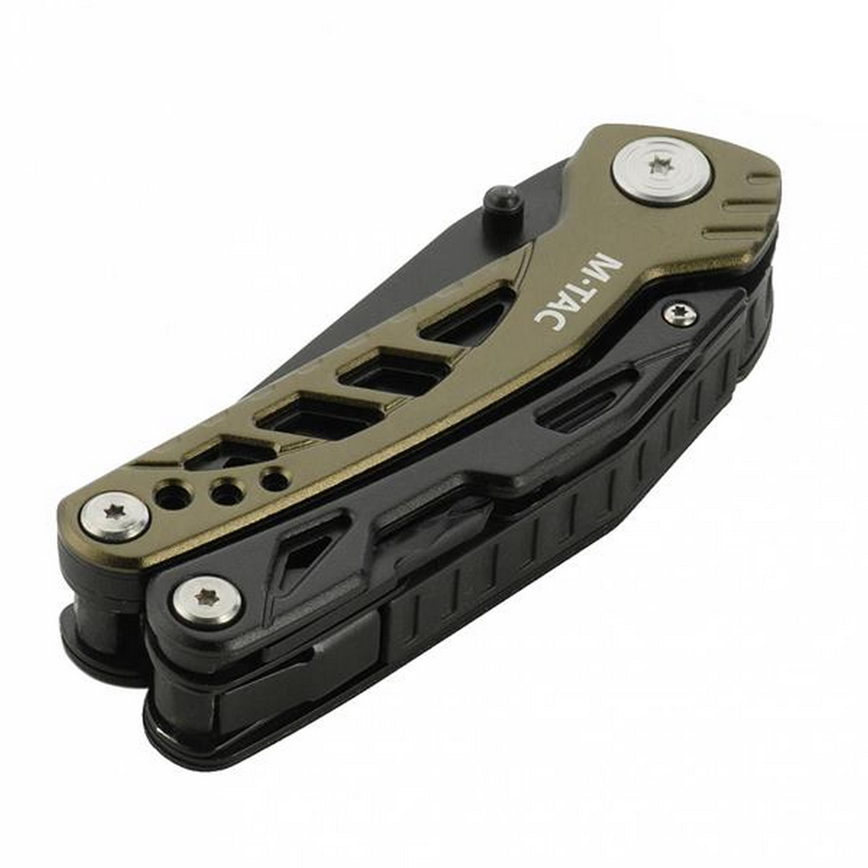 M-TAC® Kompaktes Multitool aus Edelstahl | Typ 2 | Farbe: Green / Black