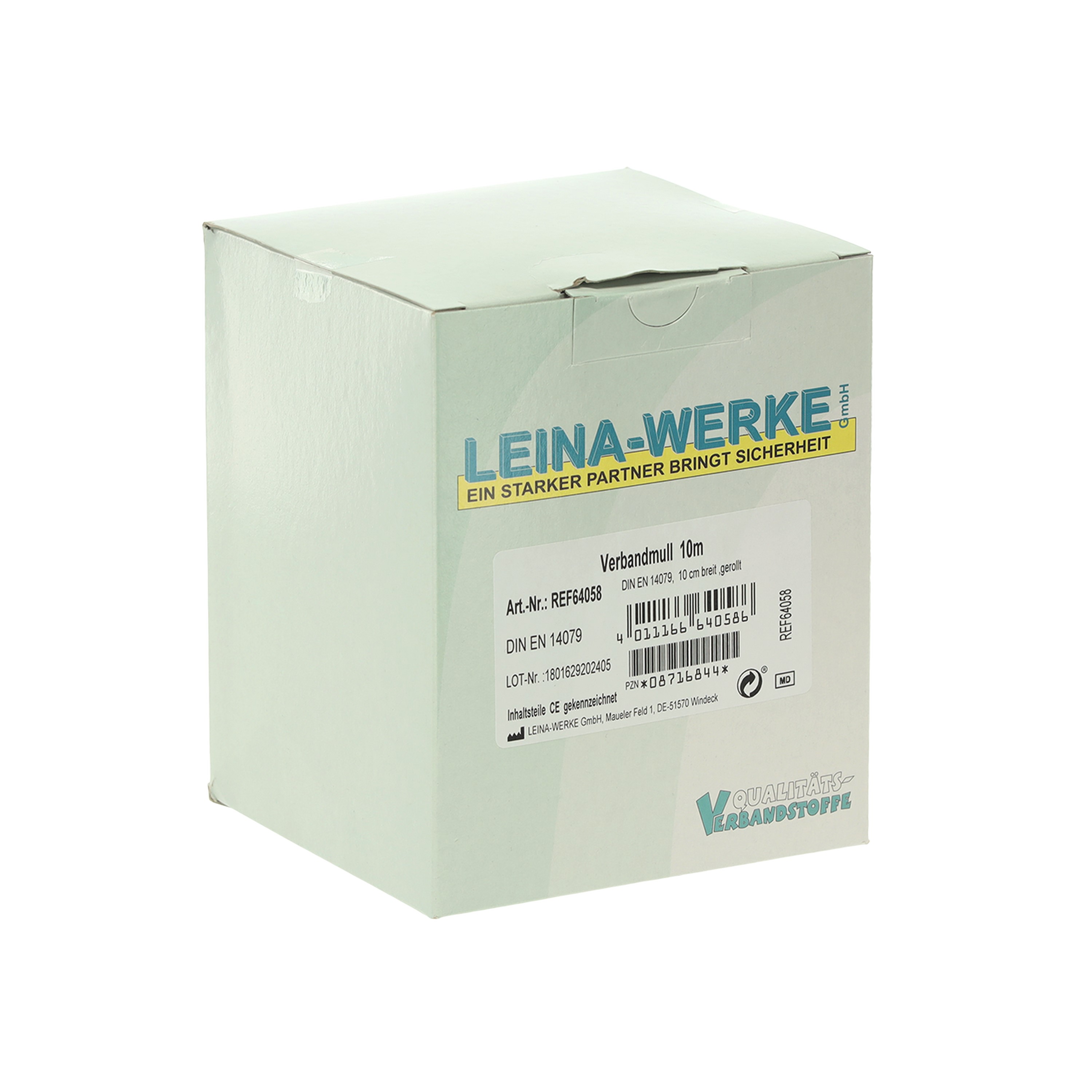 LEINA WERKE Verbandmull nach DIN EN 14079 | Größe: 10 m x 10 cm