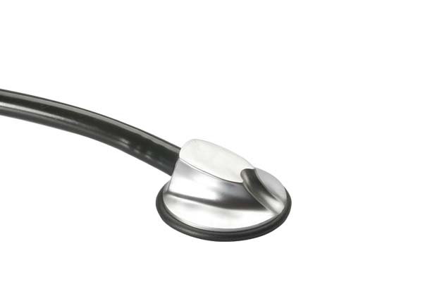 MeierMed Deluxe Flachkopf-Stethoskop Typ Rettungsdienst für Erwachsene - Farbe: Schwarz / Silber