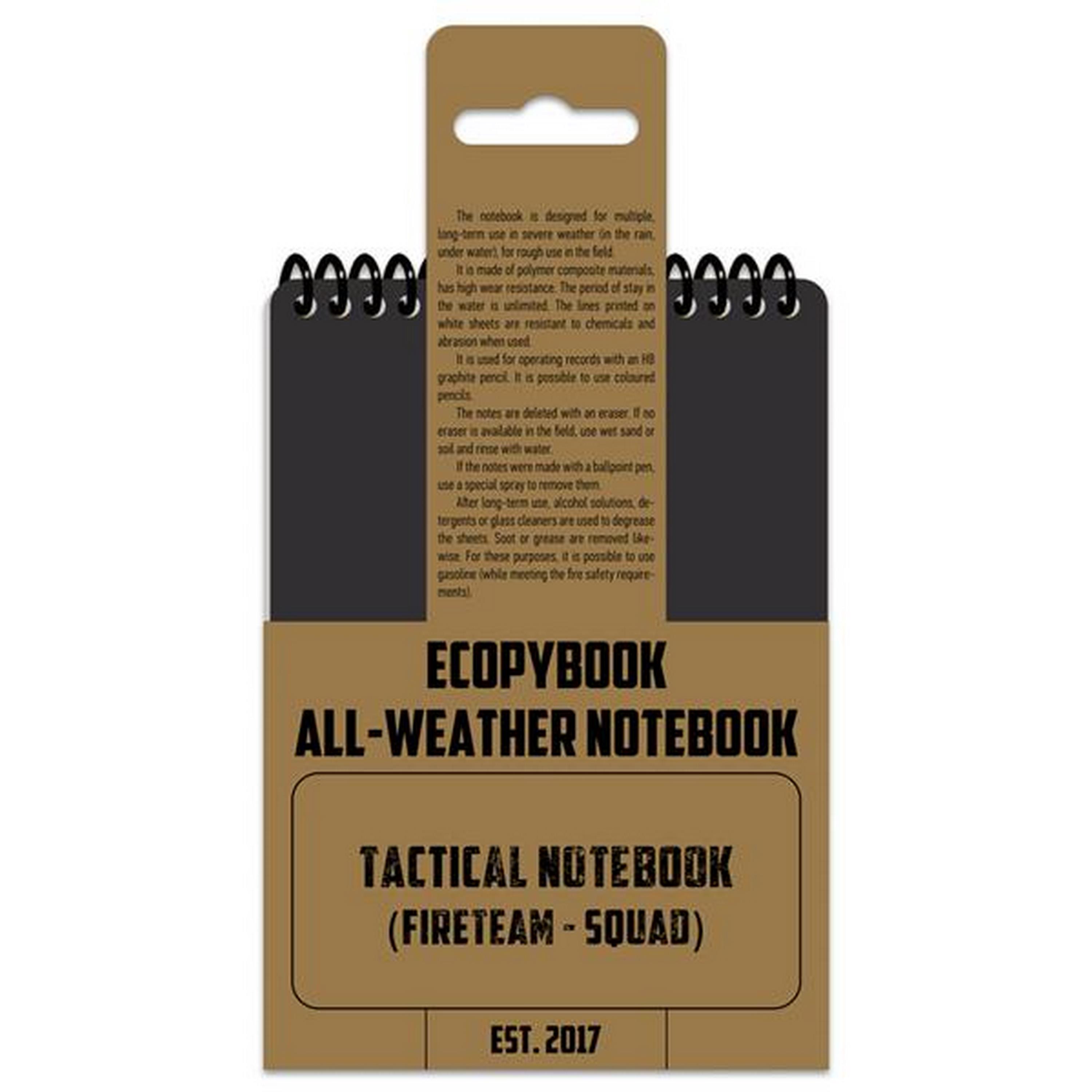 Ecopybook® Wasserdichtes Notizbuch / Tactical All Weather Notebook | Fireteam-Squad A6