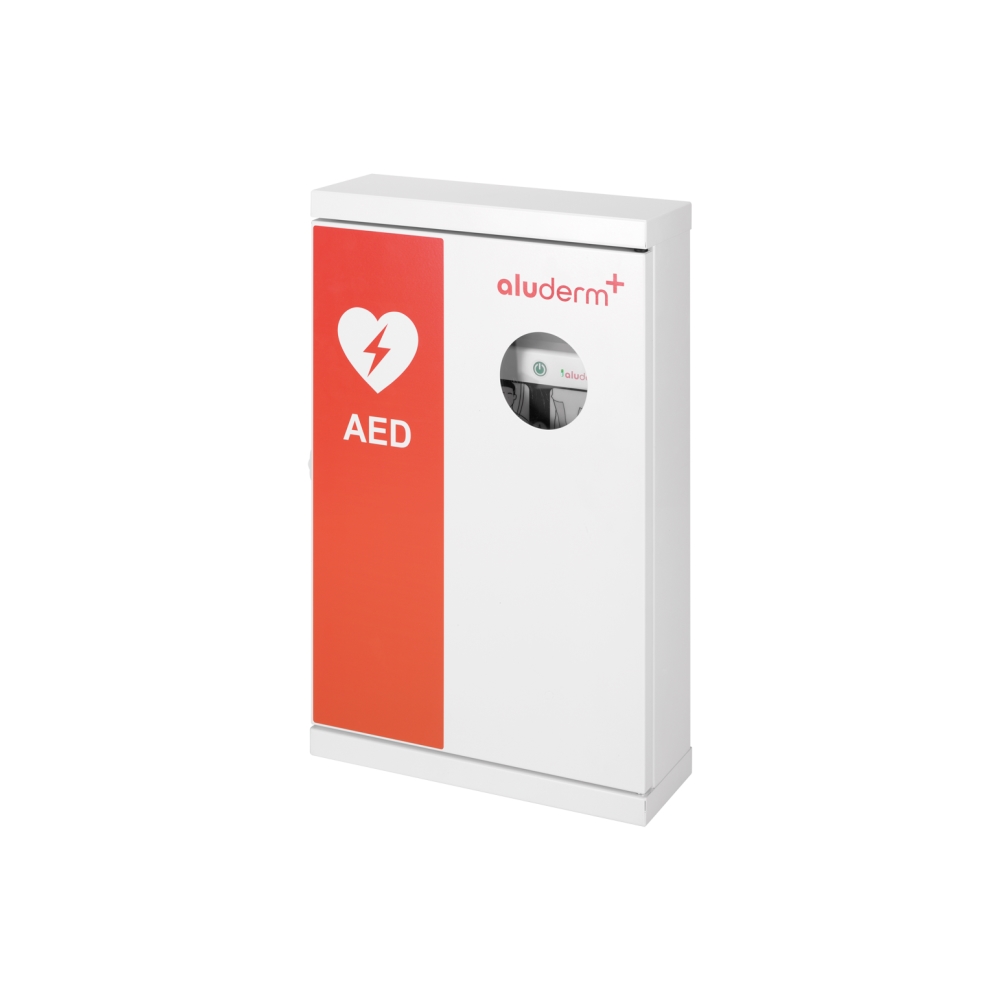 aluderm+® AED Wandschrank inkl. Alarmsicherung | Größe: L