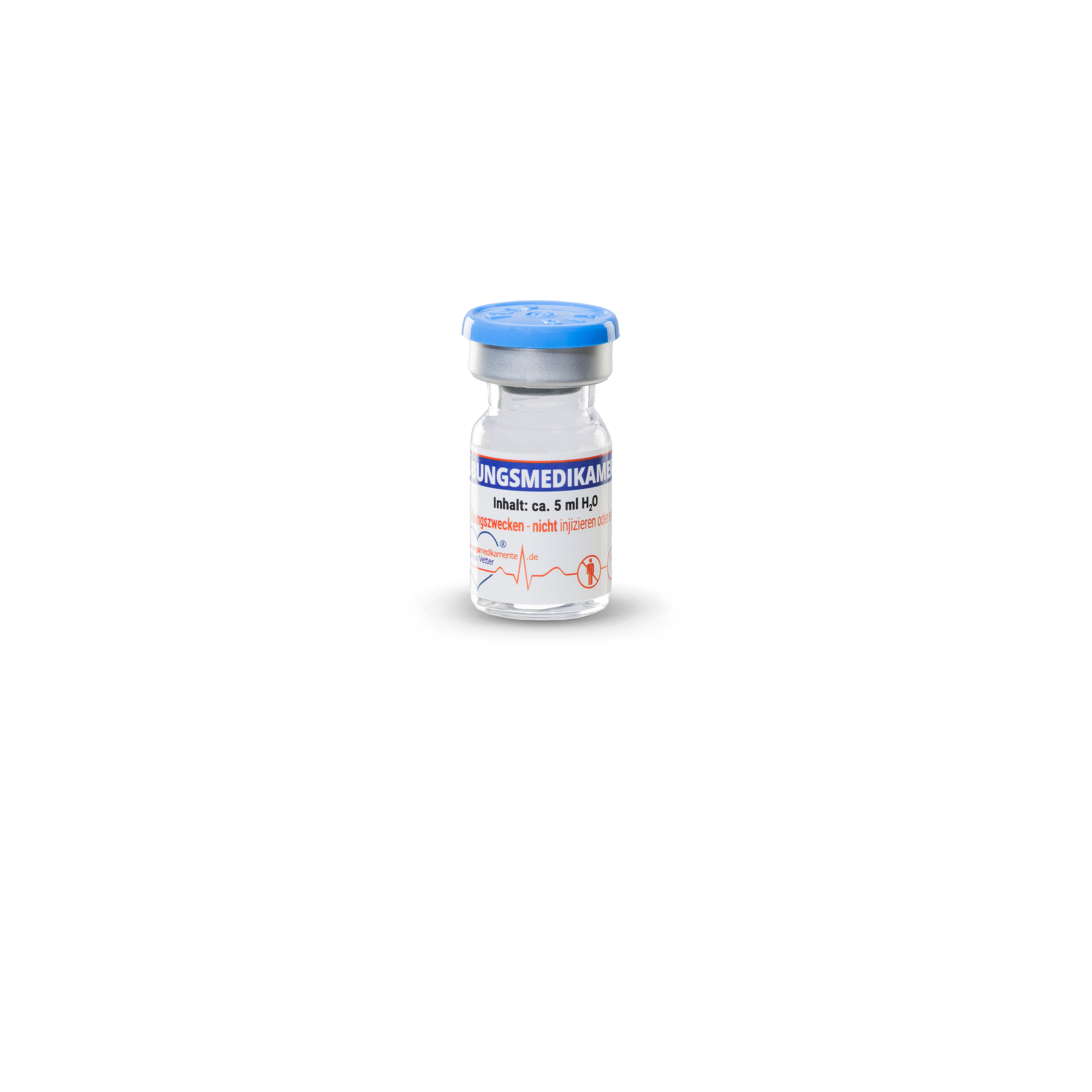 Übungsmedikamente® Stechampulle 5 ml mit 5ml Aqua Flip-off | Packung á 100 Stück