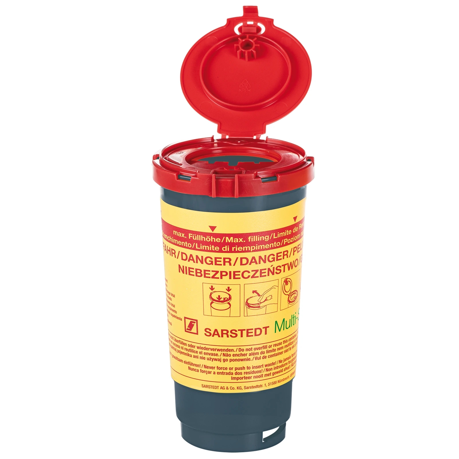 Sarstedt Multi-Safe twin plus 500 REC Kanülen-Entsorgungsbox / Abwurfbox | Volumen: 0,5 Liter
