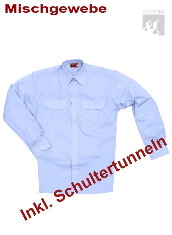FireTec Diensthemd Basic | mit Schultertunnel | 1/1 Arm | Farbe: Imperialblau