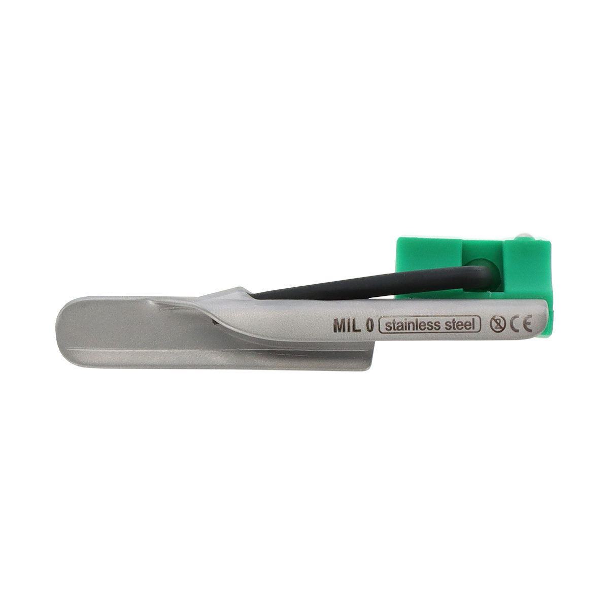 nextRESCUE® AirGlow Laryngoskop Spatel F.O. Semi Metall | Einweg | Miller | Größe 0