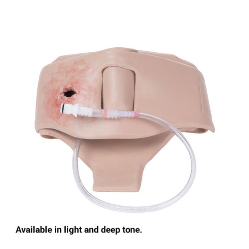 North American Rescue® SMRT Surgical Airway Task Trainer mit Schussverletzung | Hautton: Dunkel