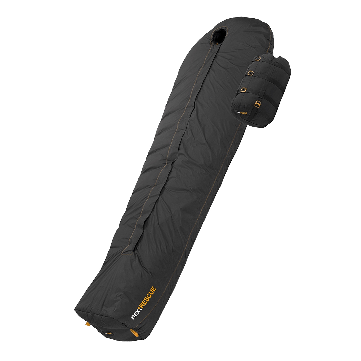 nextRESCUE® NightFox Mumienschlafsack mit Kompressionssack | Farbe: Schwarz